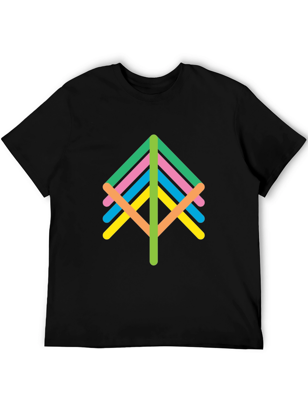 Abstract Tree Graphic Tee - Unisex Black T-Shirt