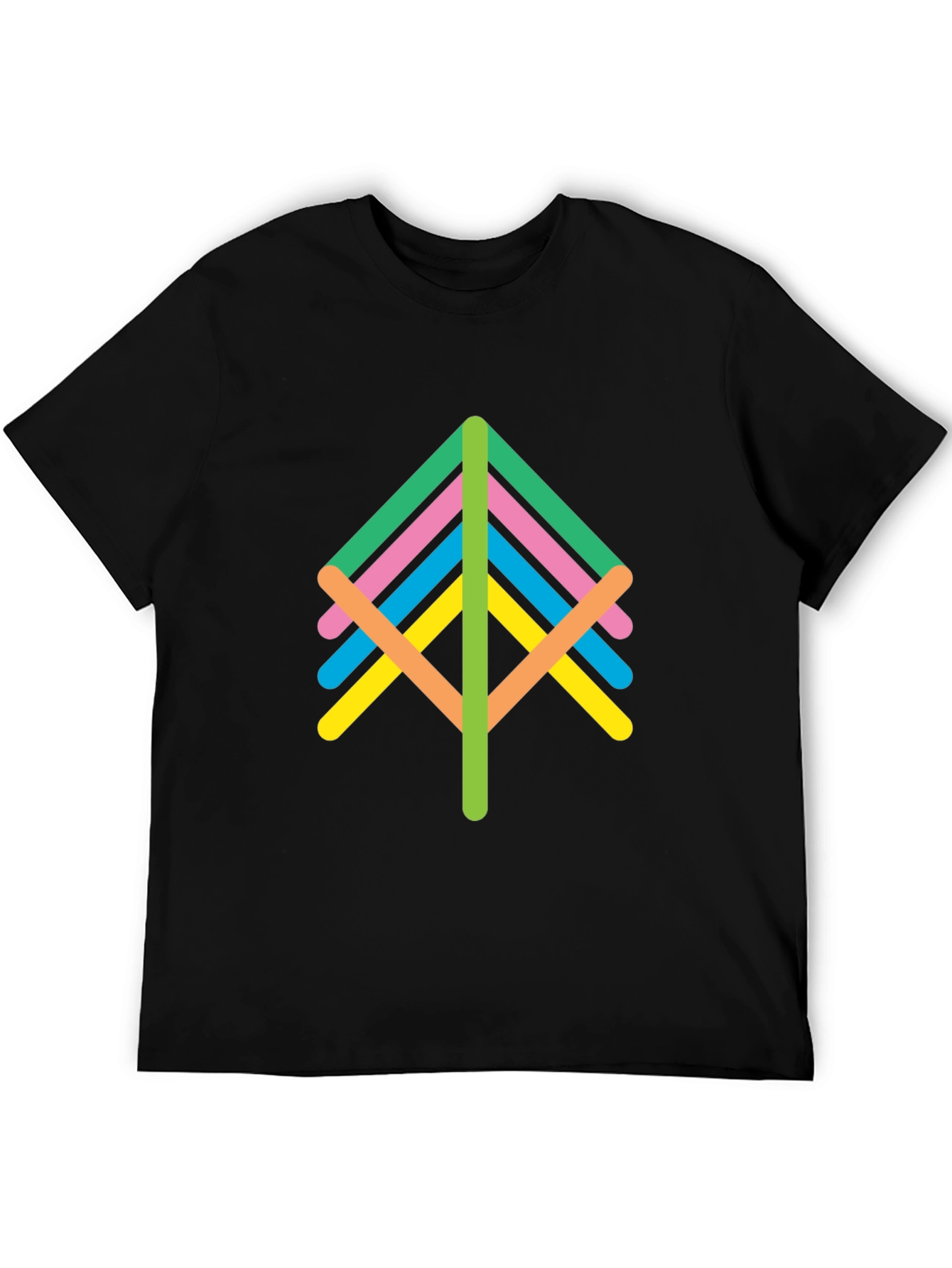 Abstract Tree Graphic Tee - Unisex Black T-Shirt