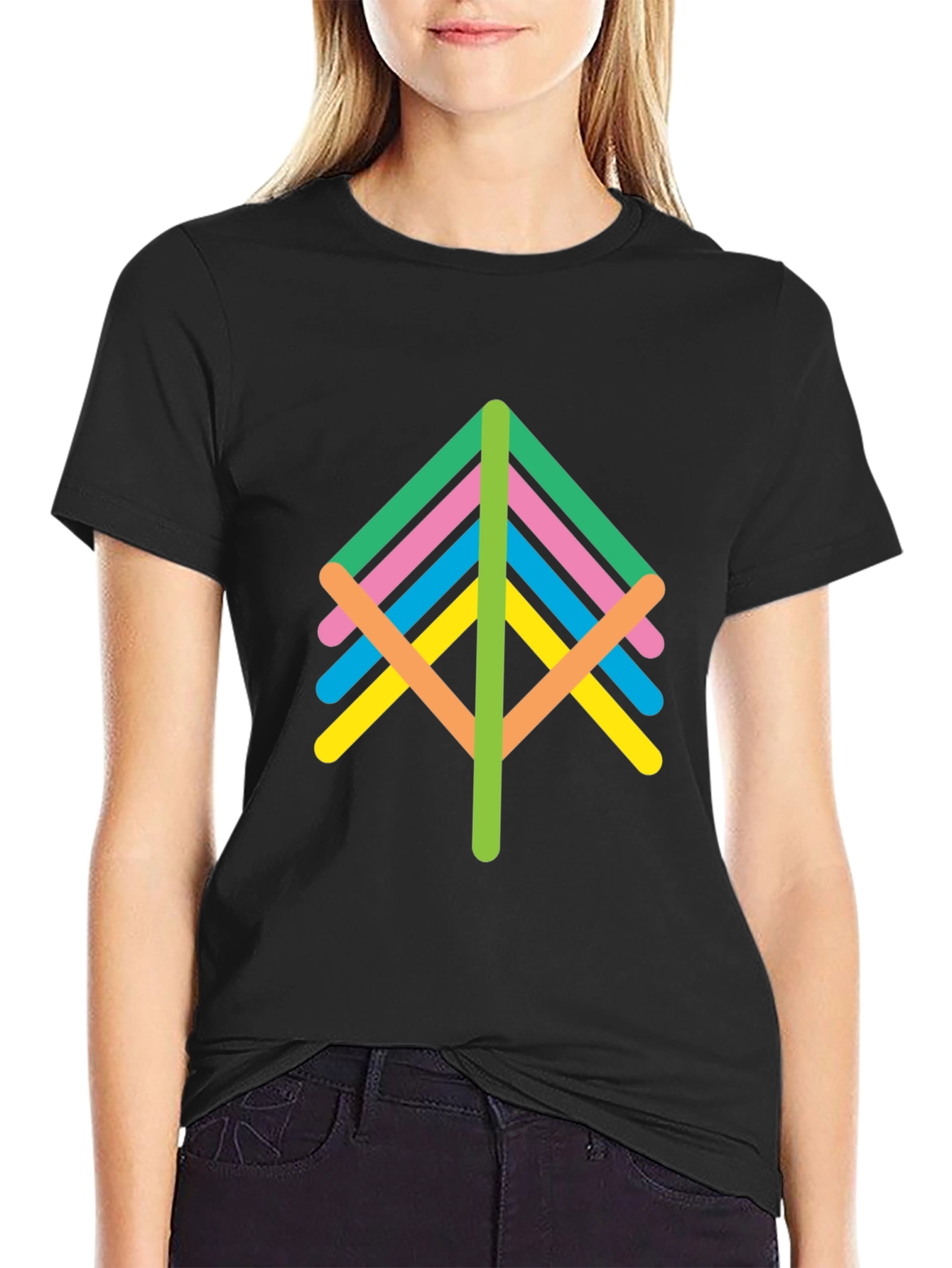 Abstract Tree Graphic Tee - Unisex Black T-Shirt