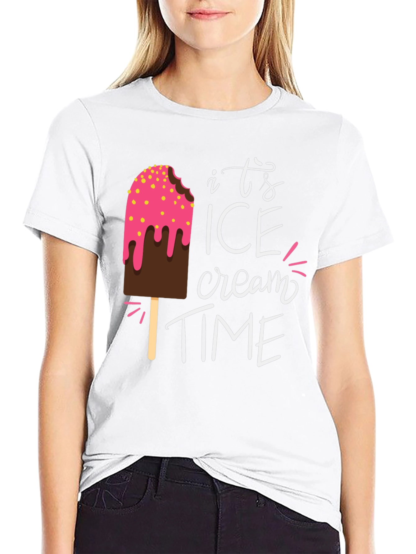 Its Ice Cream Time Graphic T-Shirt
