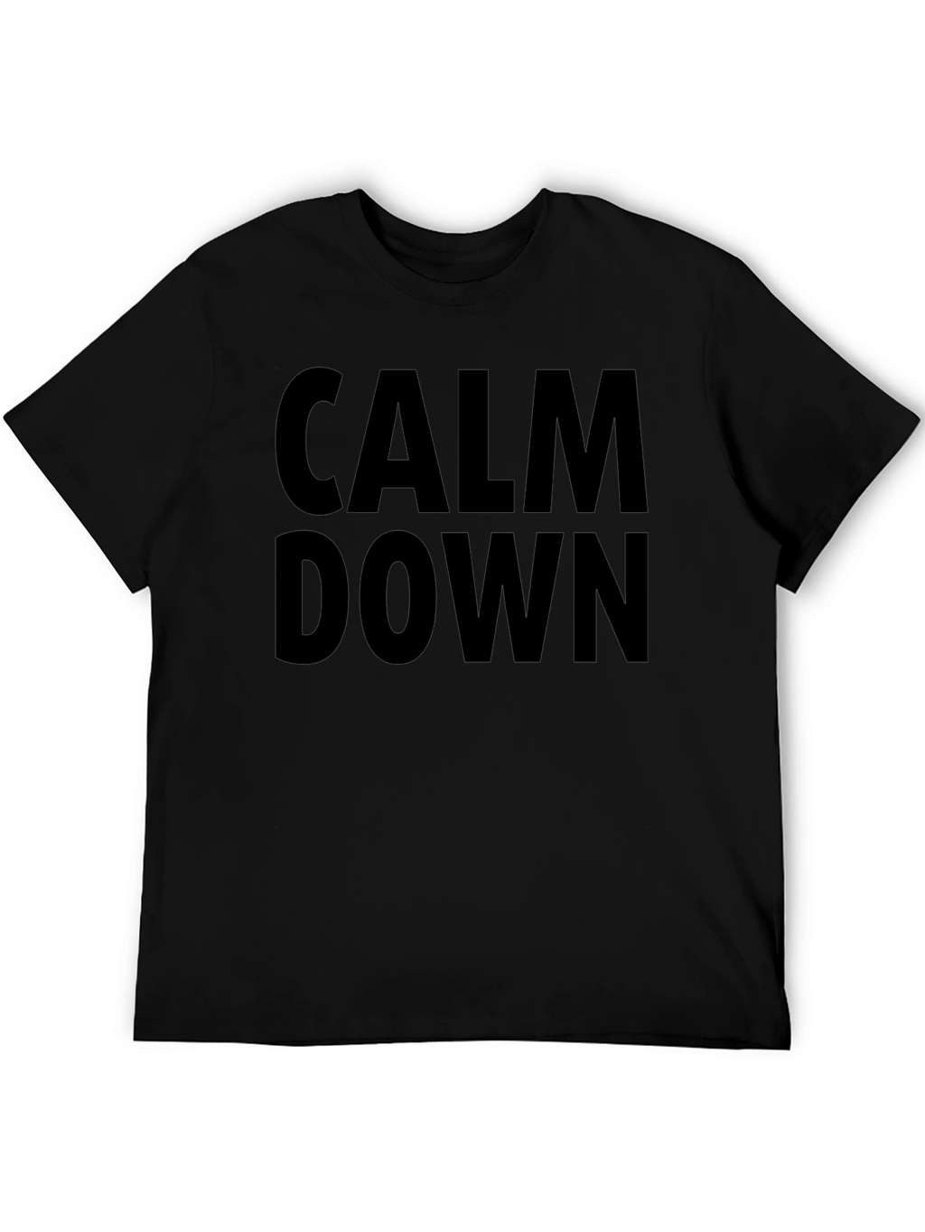 Calm Down Graphic Tee - Mens Black T-Shirt