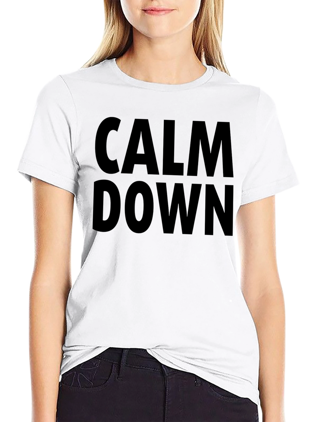 Calm Down Graphic Tee - Mens Black T-Shirt