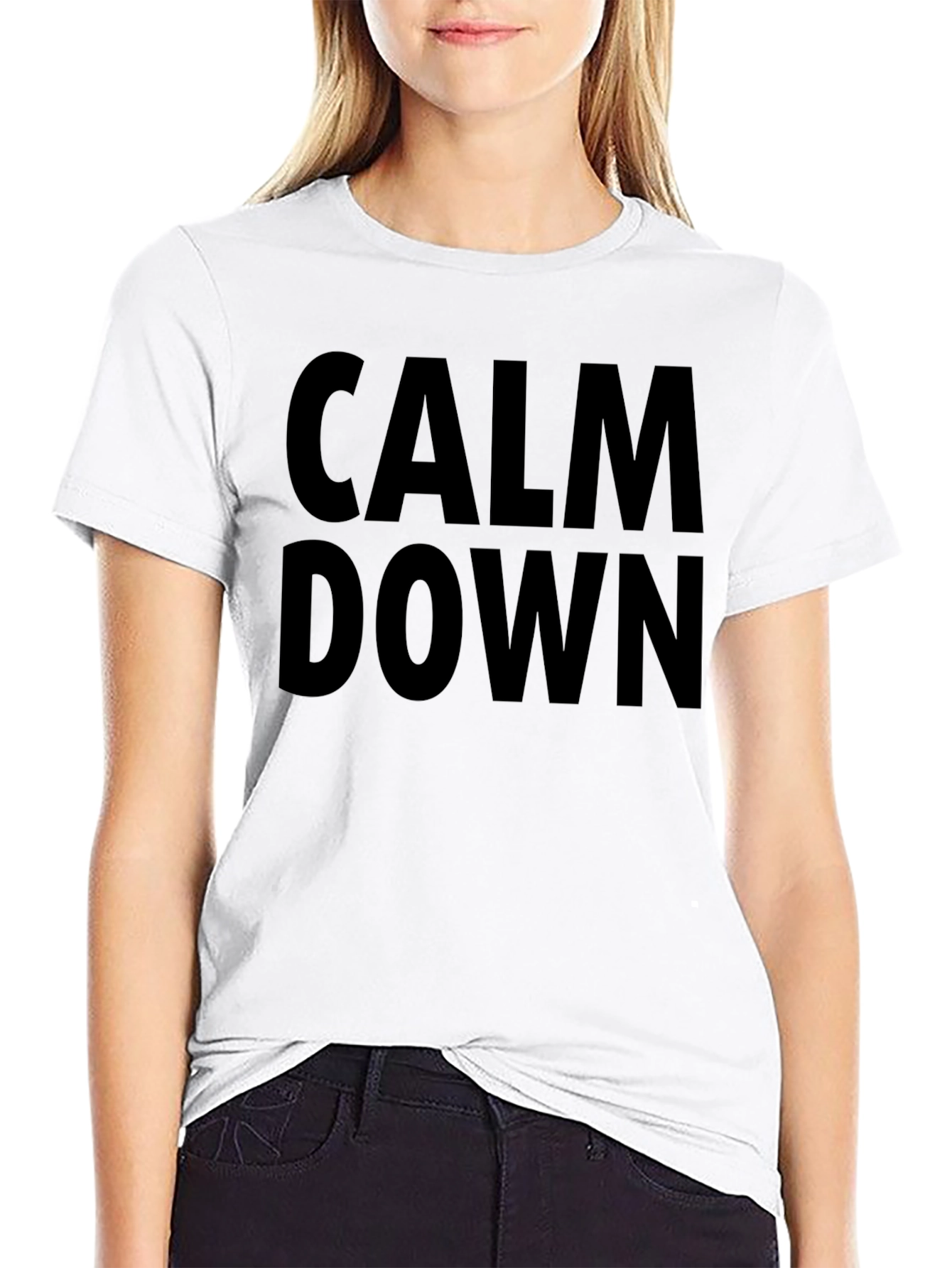 Calm Down Graphic Tee - Mens Black T-Shirt