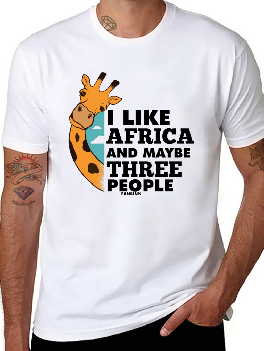 I Like Africa Giraffe Graphic T-Shirt - Unisex