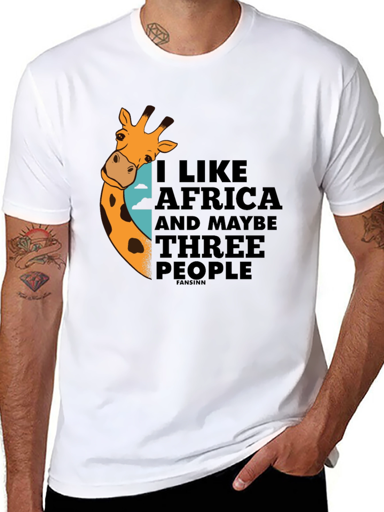 I Like Africa Giraffe Graphic T-Shirt - Unisex