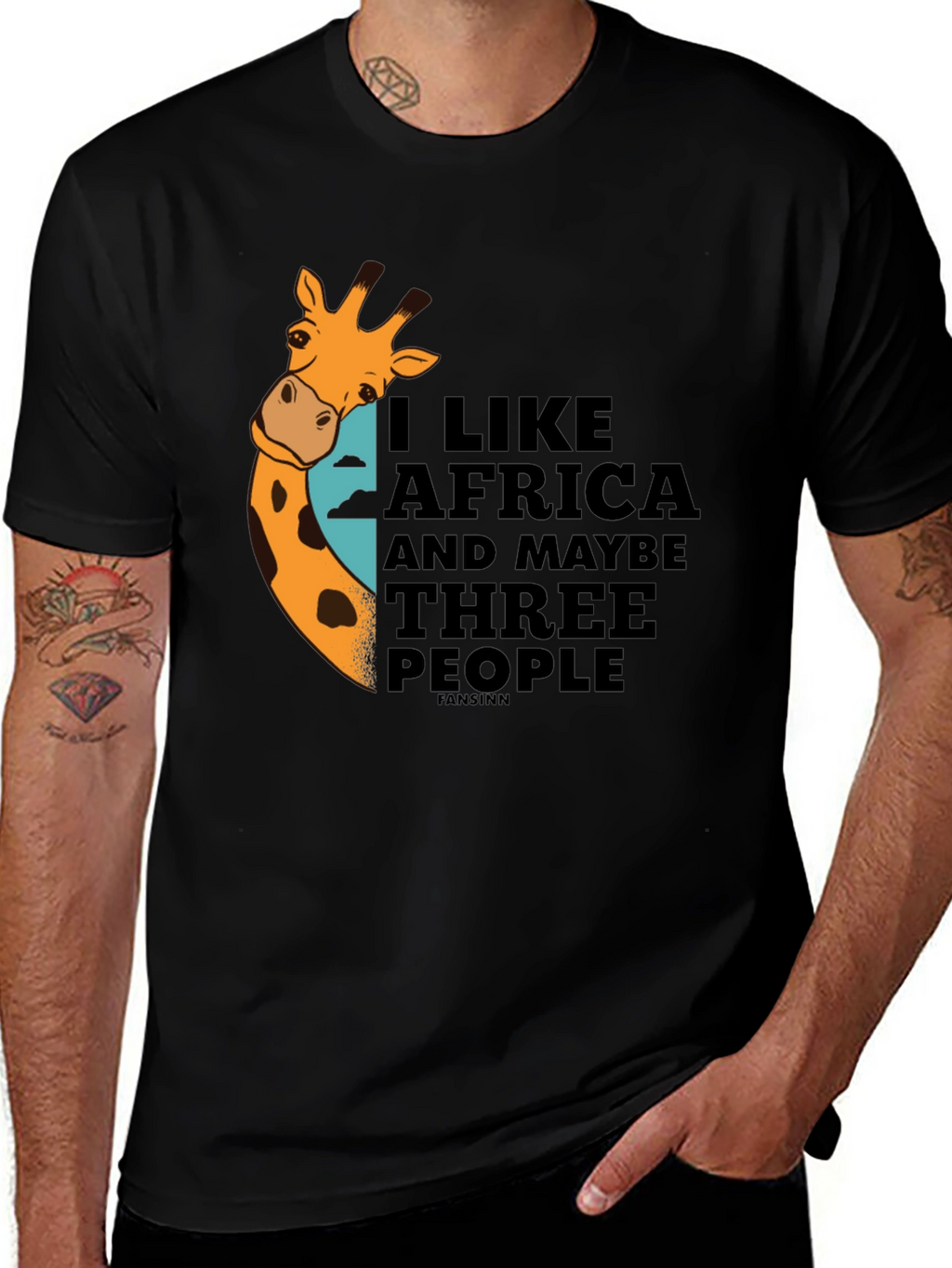I Like Africa Giraffe Graphic T-Shirt - Unisex