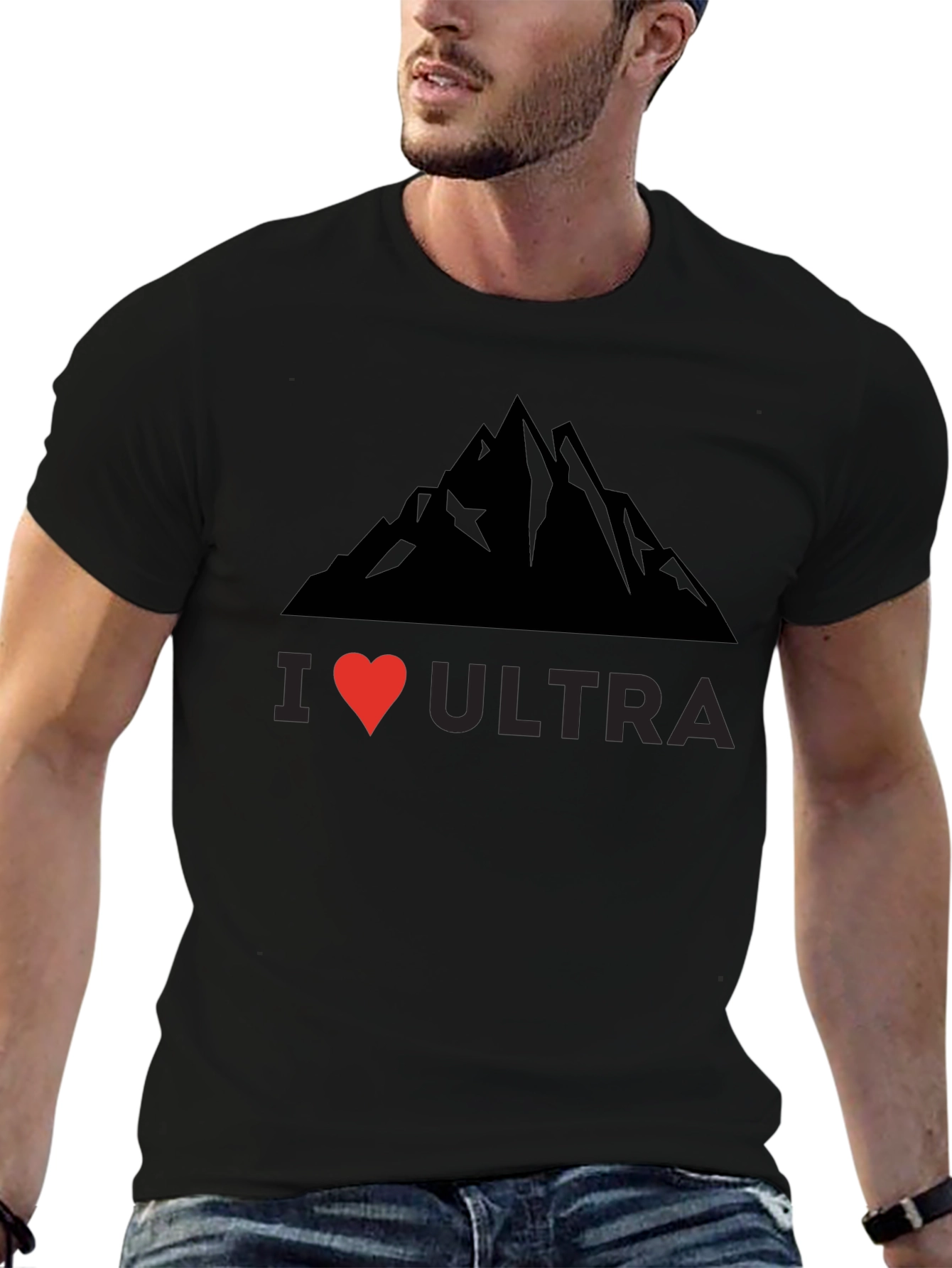 I Heart Ultra Black Graphic Tee