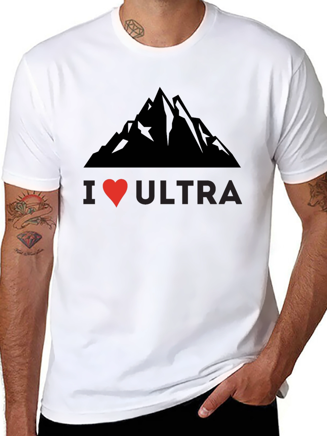 I Heart Ultra Black Graphic Tee