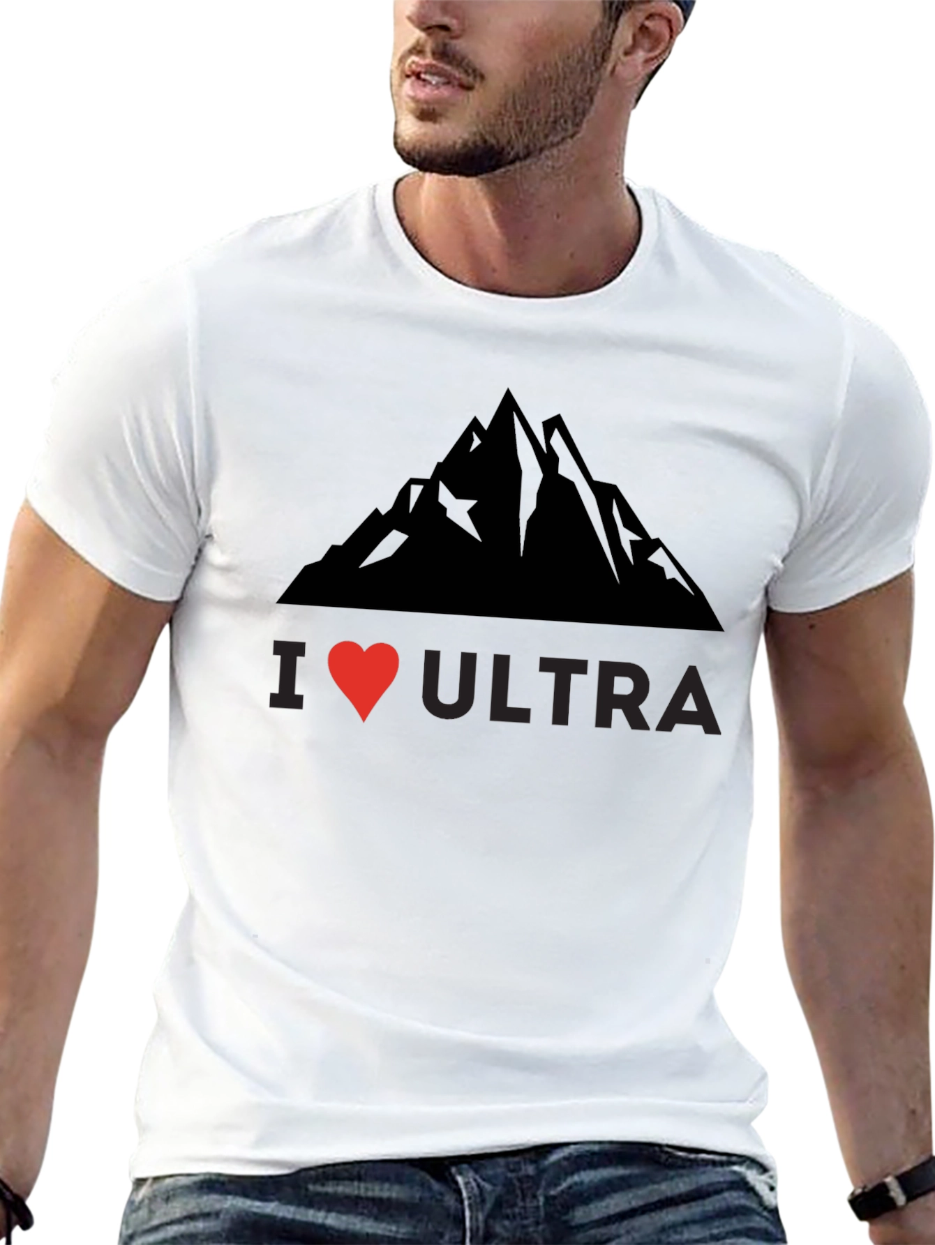 I Heart Ultra Black Graphic Tee