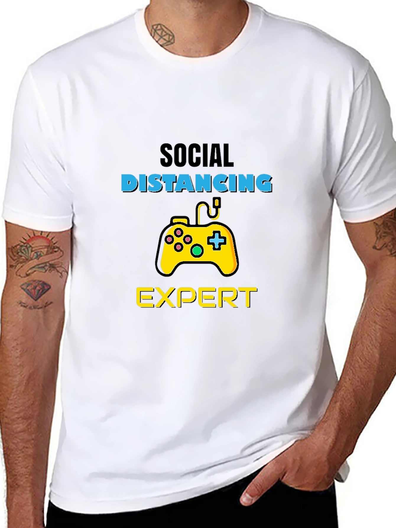 Social Distancing Expert Gamer T-Shirt