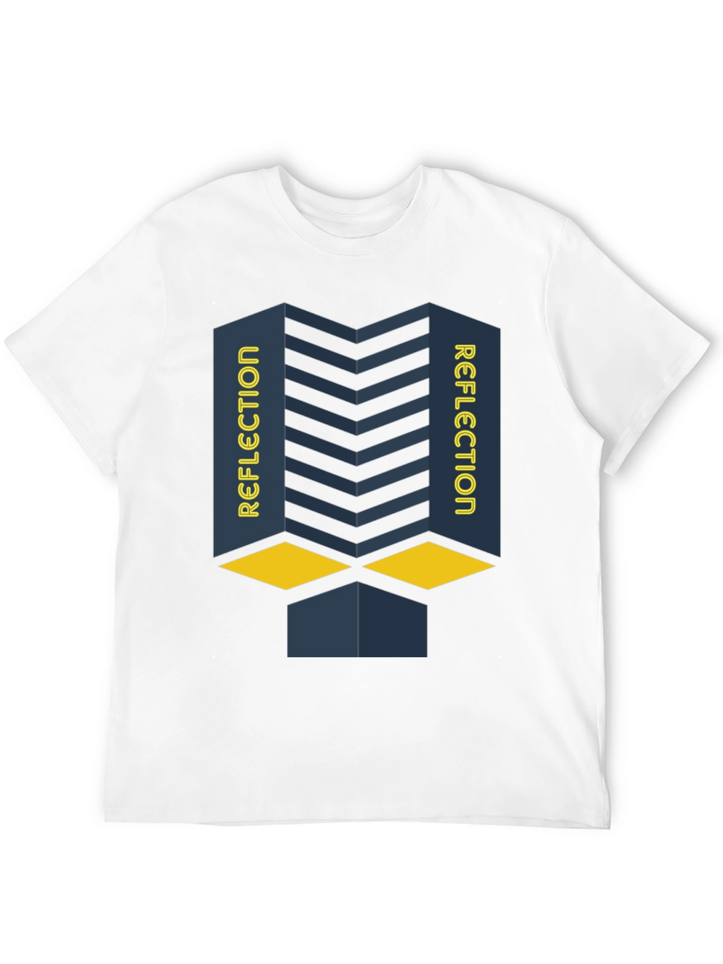 Reflection Graphic Print Black T-Shirt