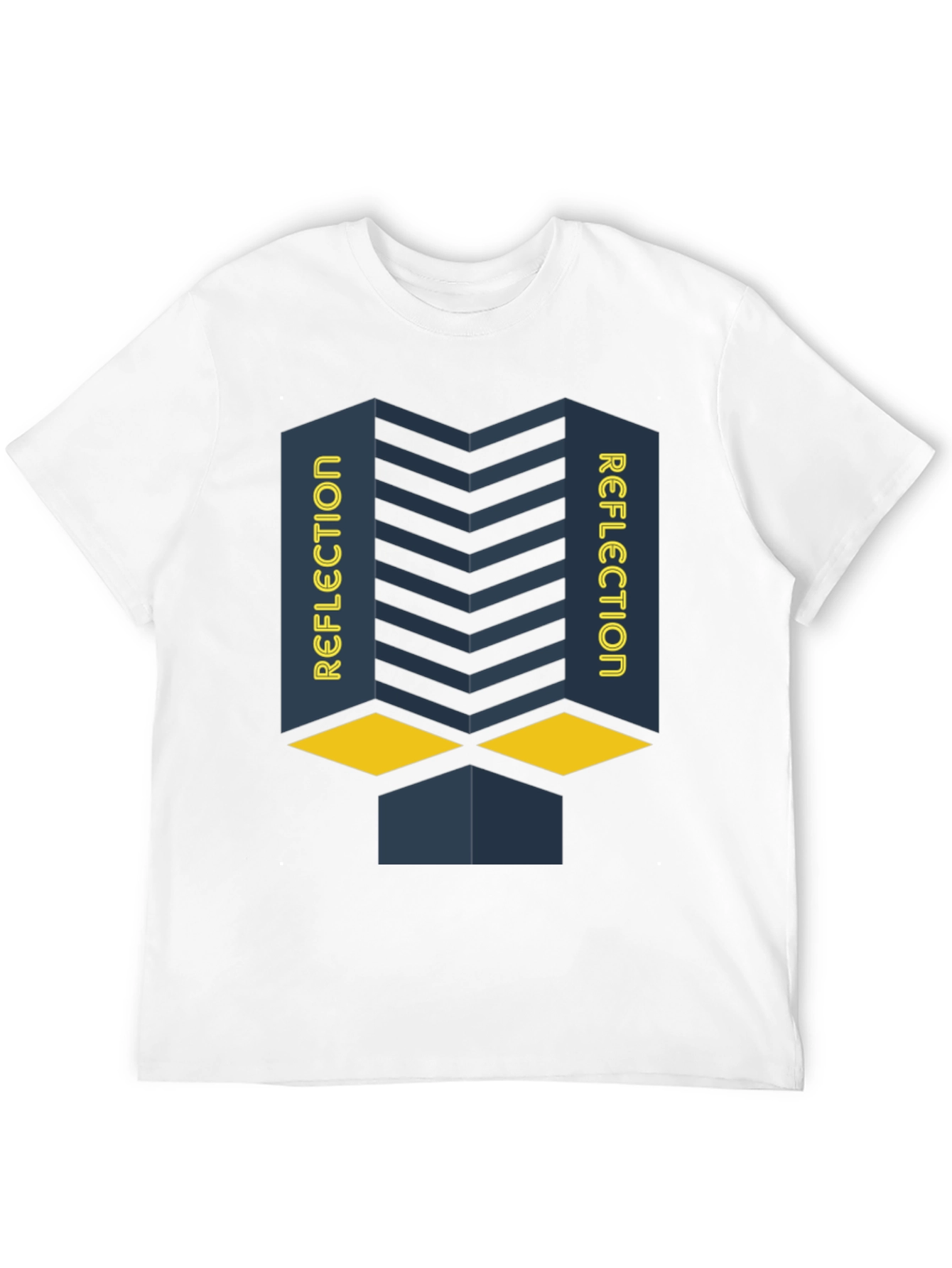 Reflection Graphic Print Black T-Shirt