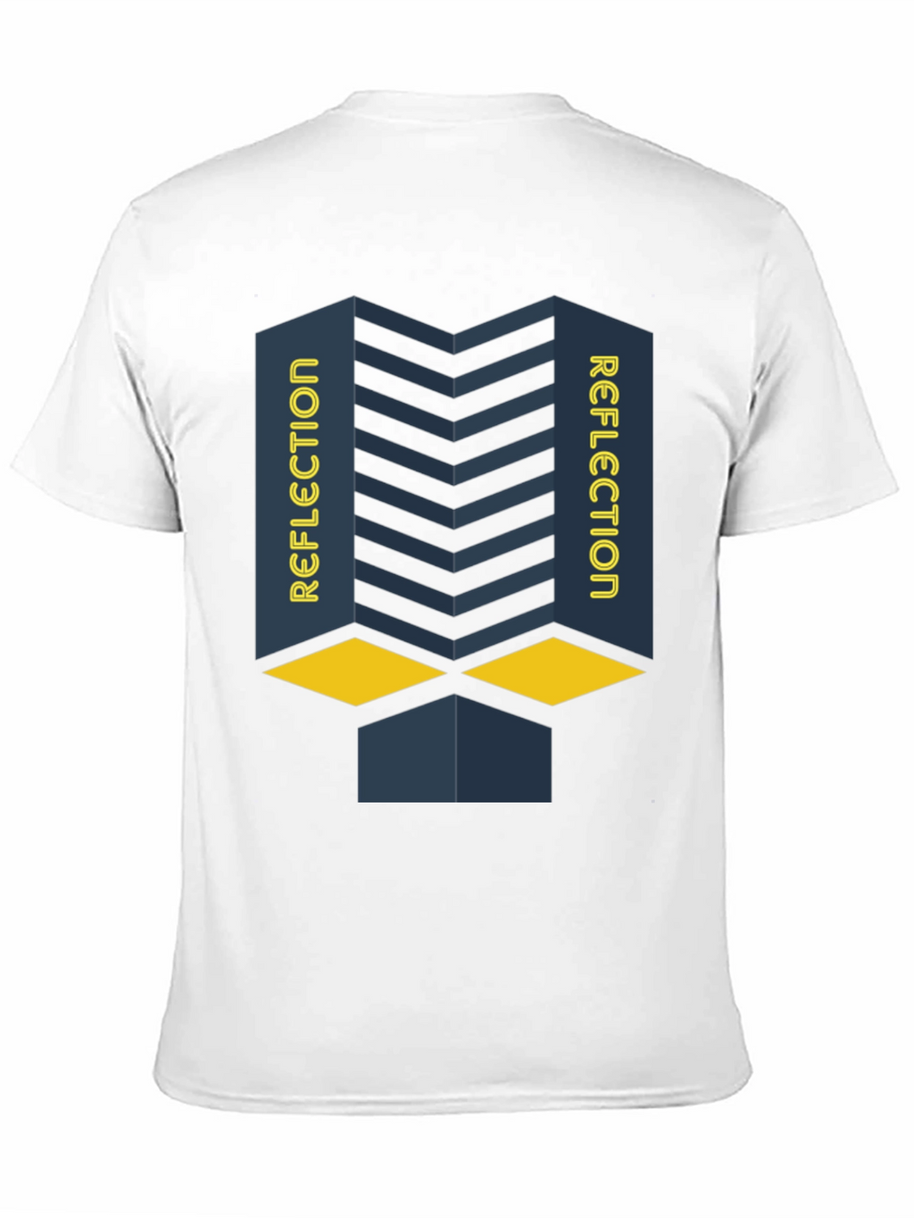 Reflection Graphic Print Black T-Shirt