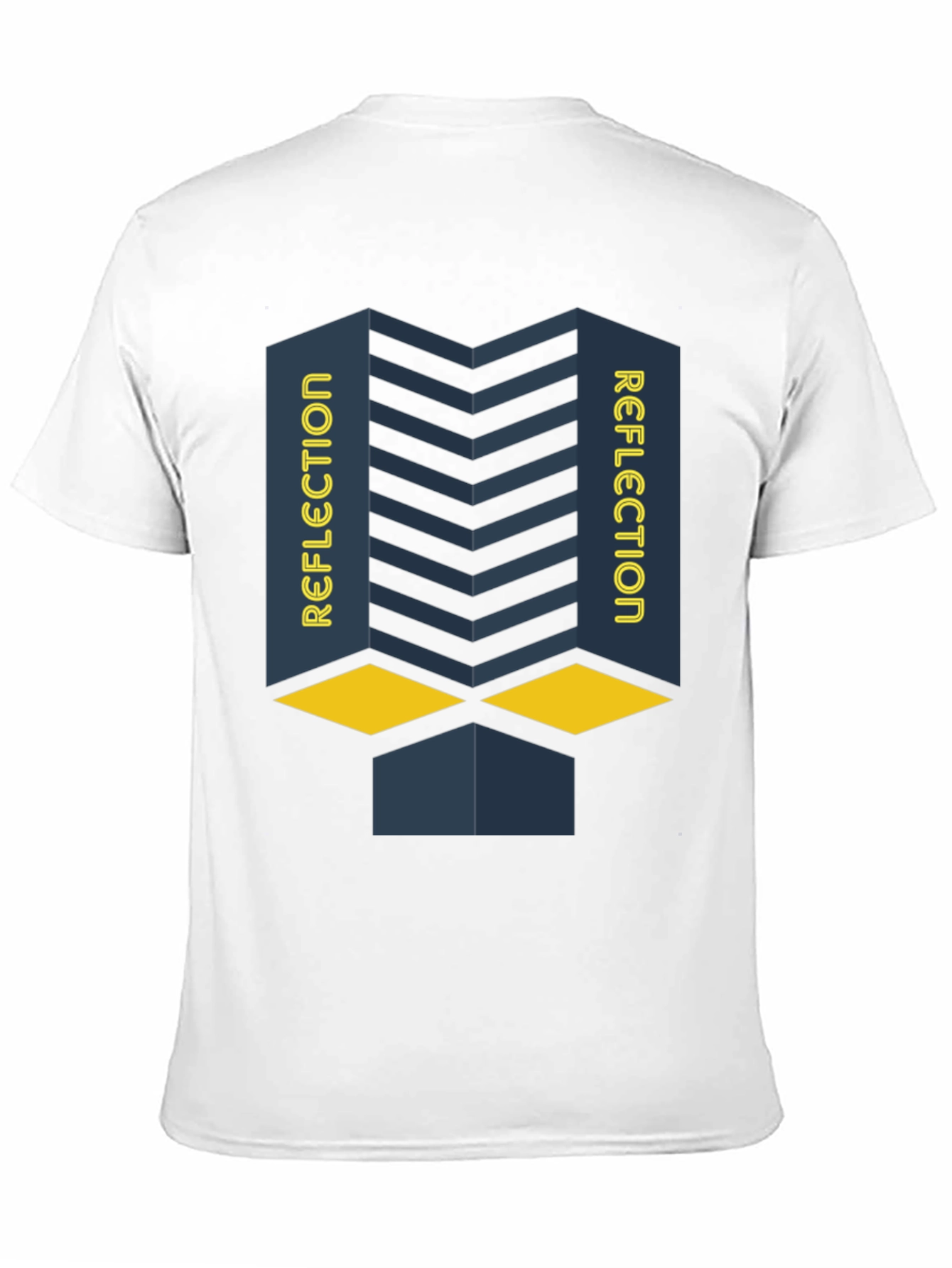 Reflection Graphic Print Black T-Shirt