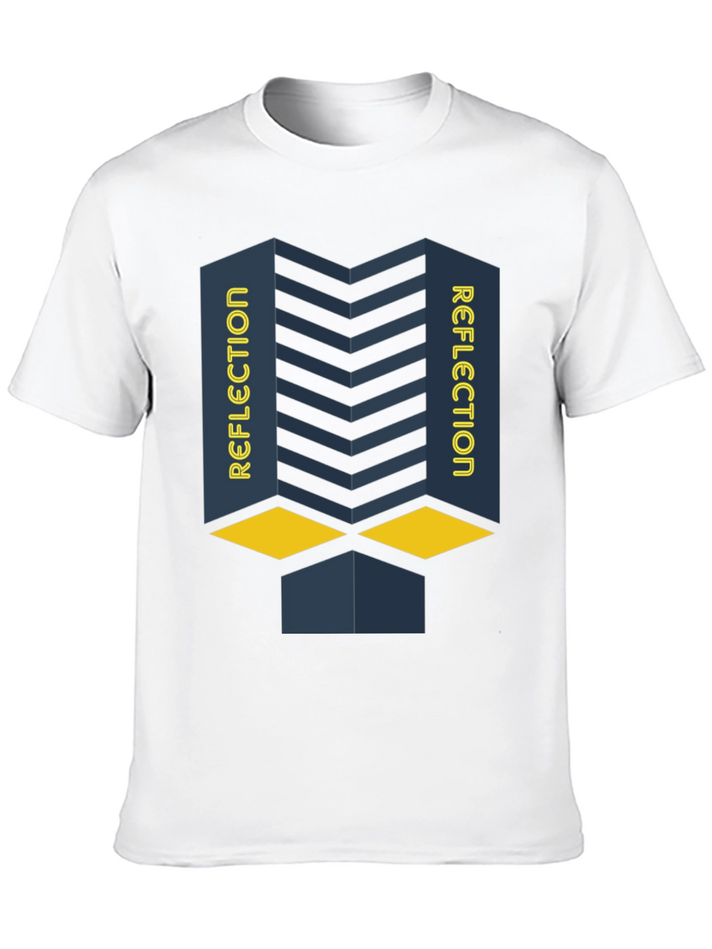 Reflection Graphic Print Black T-Shirt