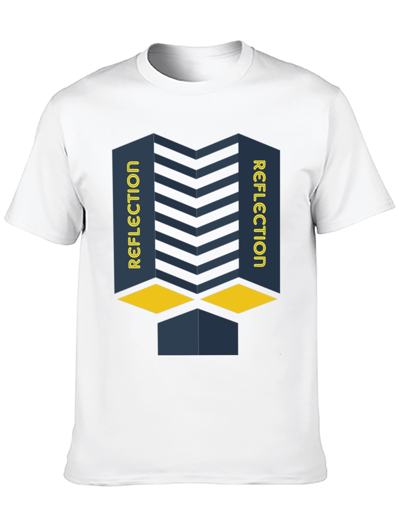 Reflection Graphic Print Black T-Shirt