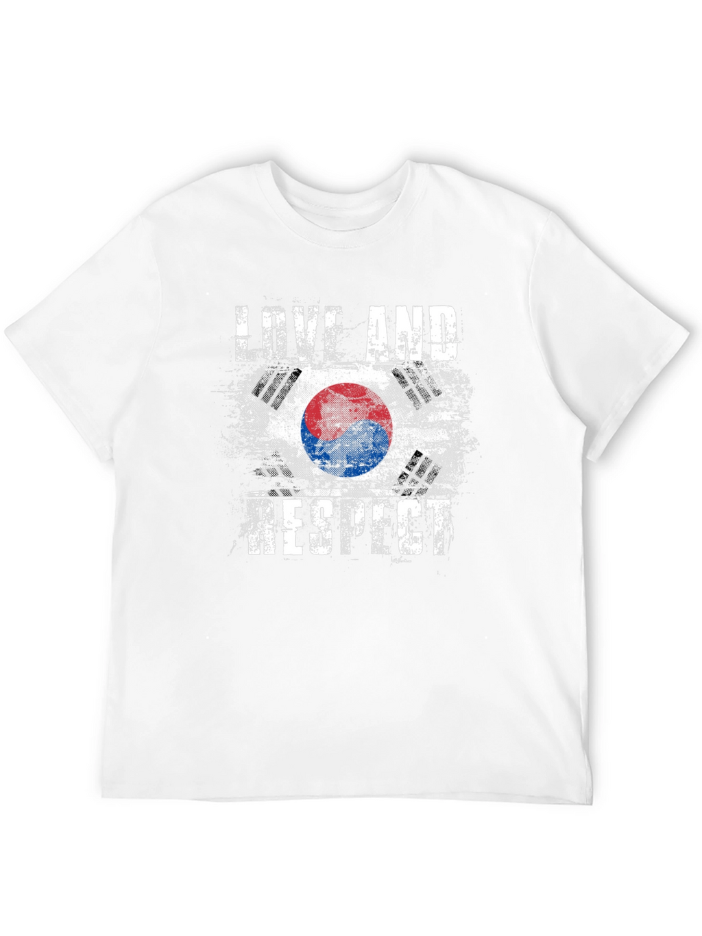Love and Respect South Korea Flag Graphic T-Shirt