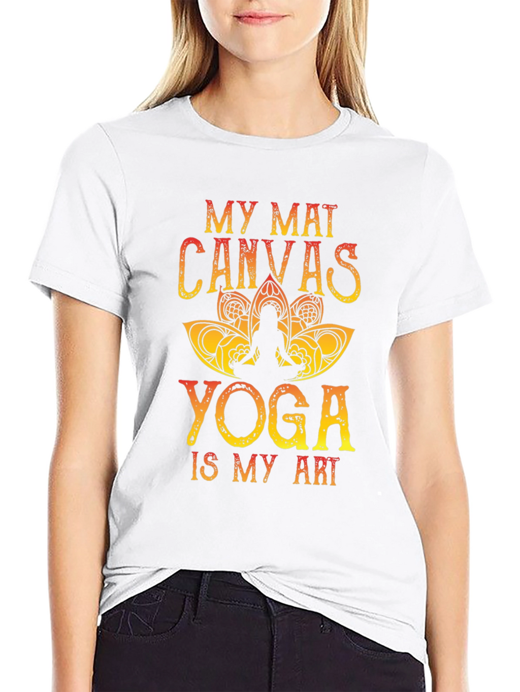 My Mat Canvas Yoga Art Tee