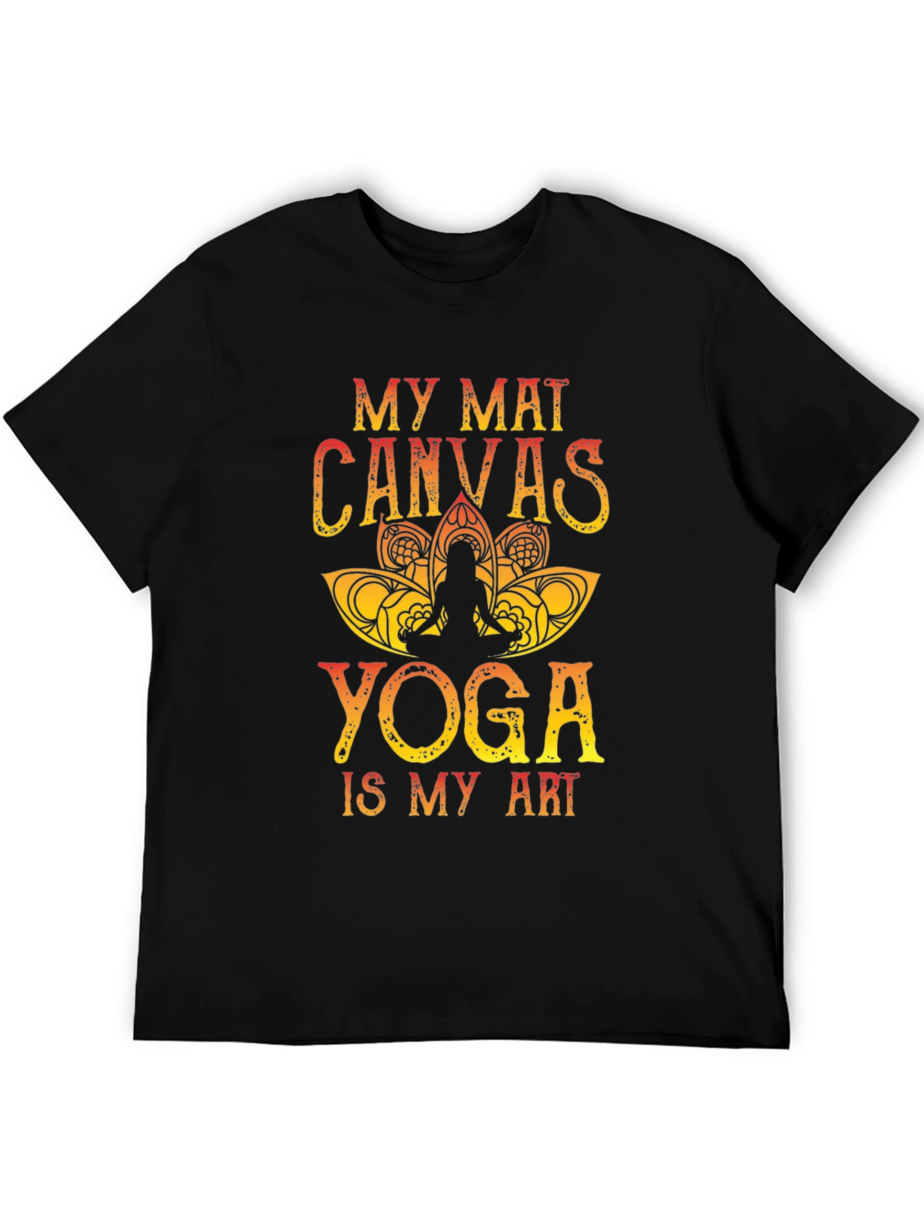 My Mat Canvas Yoga Art Tee