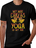 My Mat Canvas Yoga Art Tee