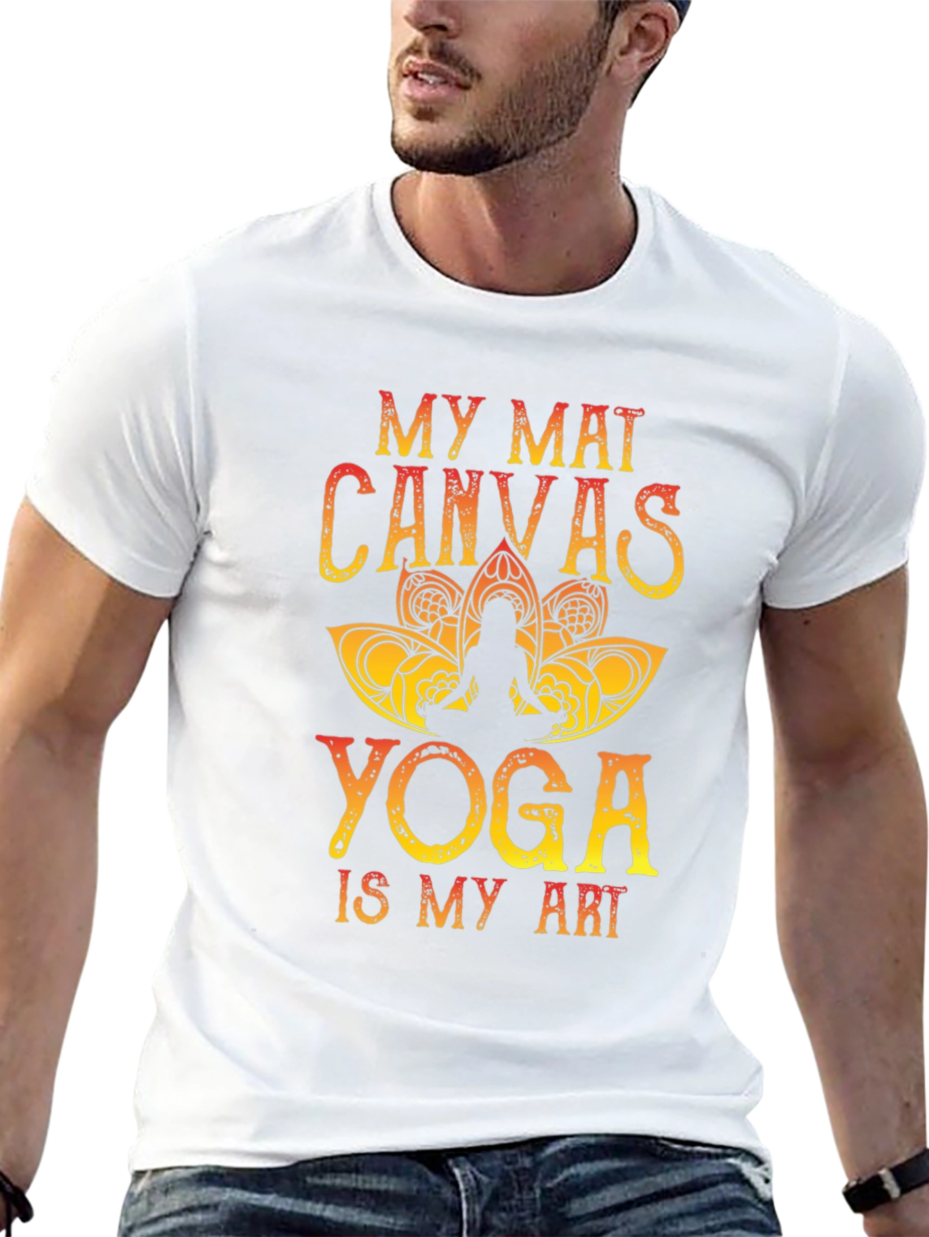 My Mat Canvas Yoga Art Tee