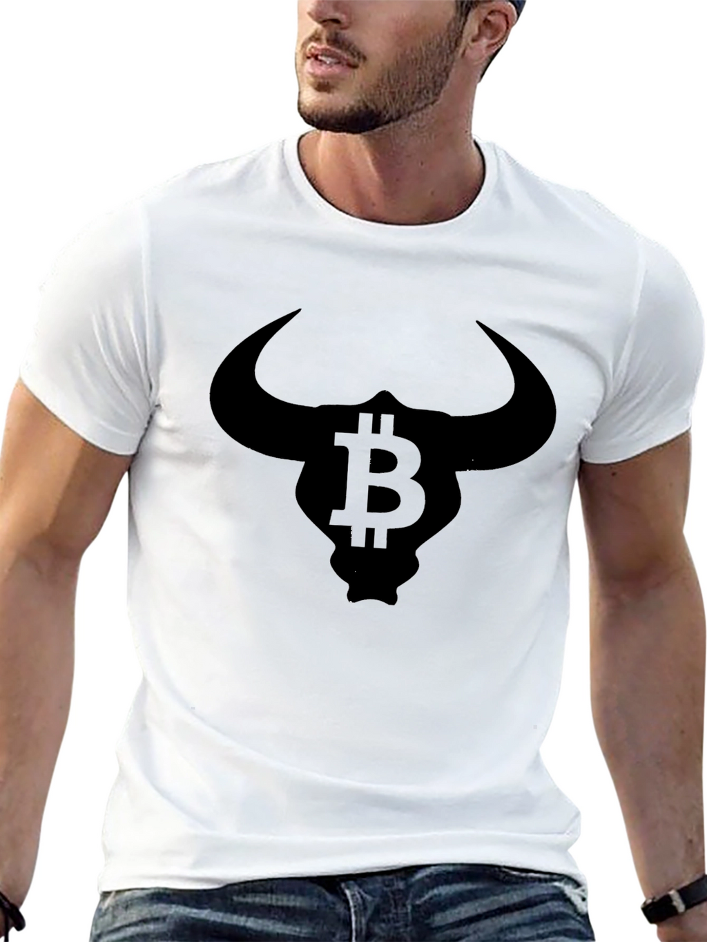Bitcoin Bull Black T-Shirt - Crypto Currency Design