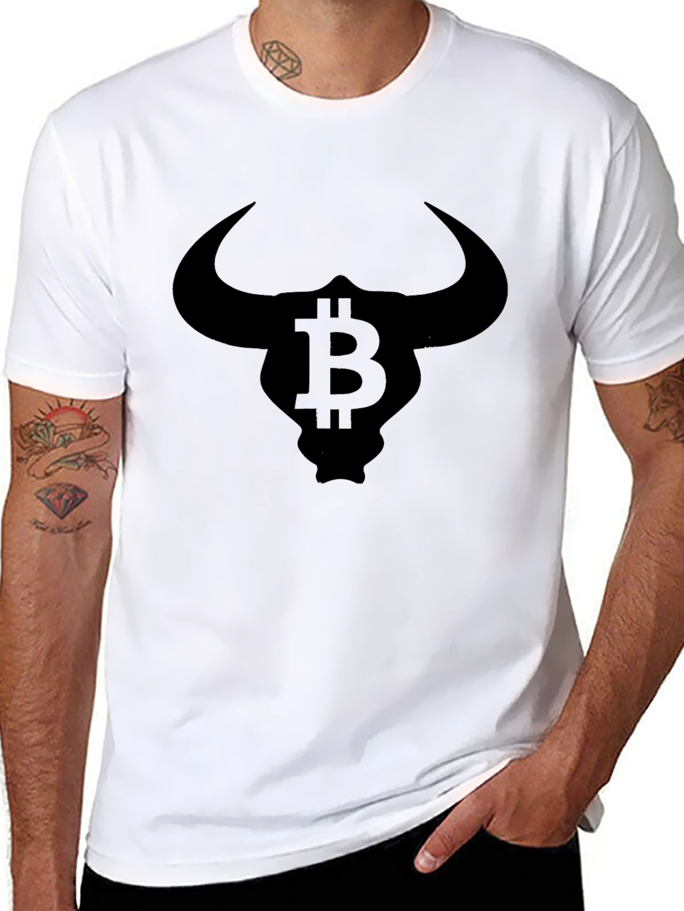 Bitcoin Bull Black T-Shirt - Crypto Currency Design