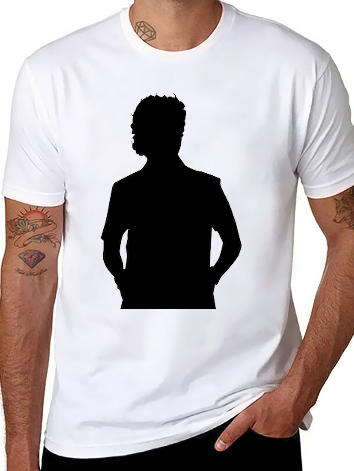Silhouette Graphic Black T-Shirt - Stylish Casual Wear