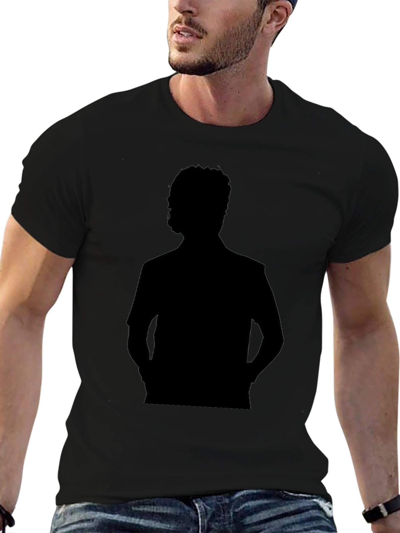Silhouette Graphic Black T-Shirt - Stylish Casual Wear