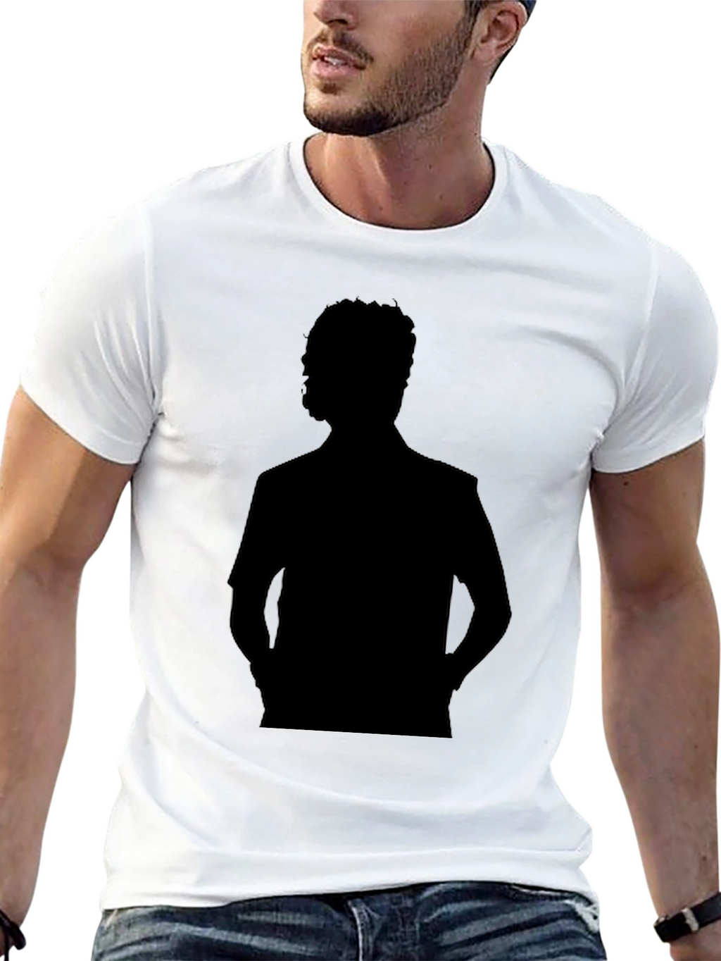 Silhouette Graphic Black T-Shirt - Stylish Casual Wear