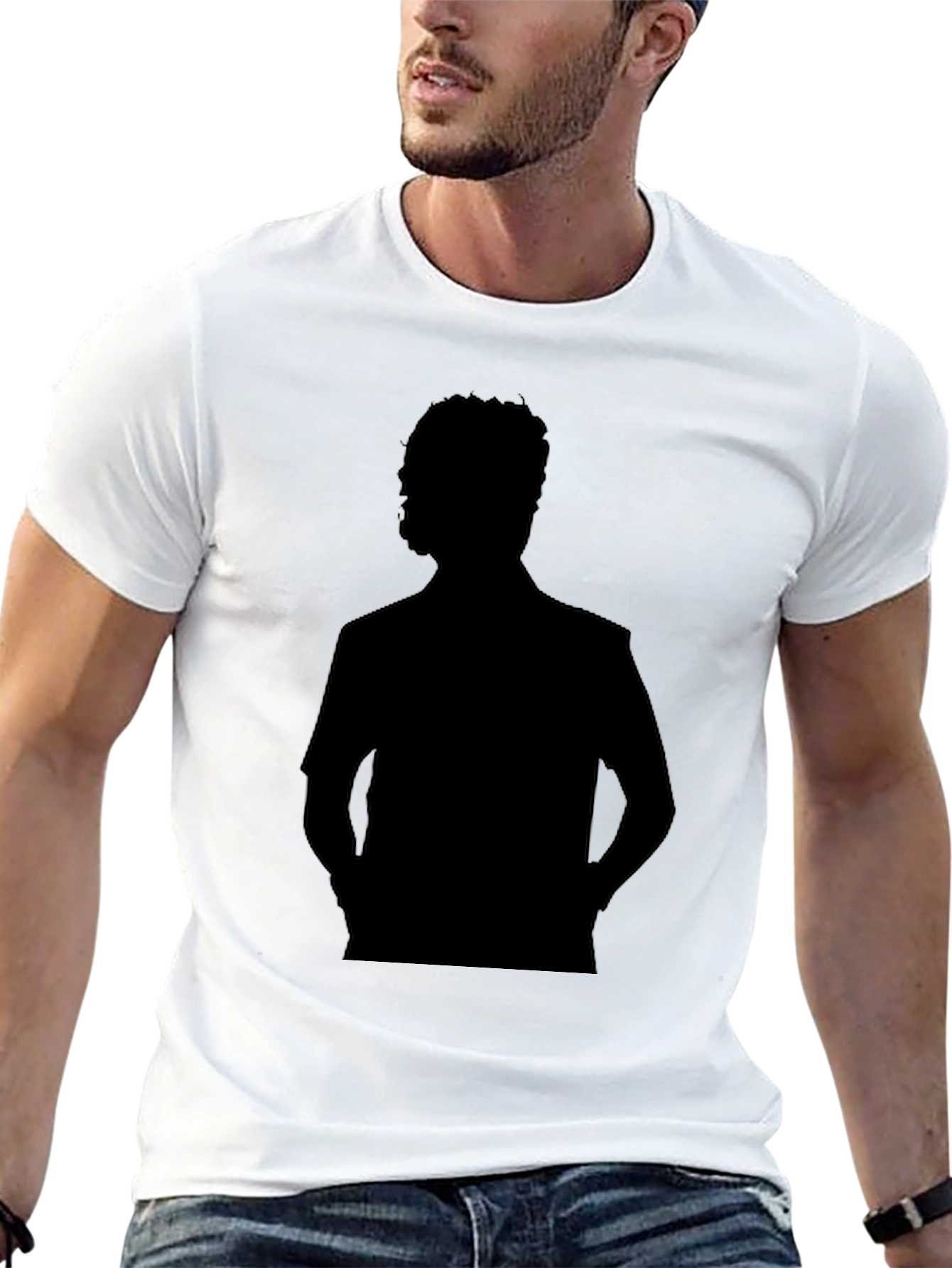 Silhouette Graphic Black T-Shirt - Stylish Casual Wear