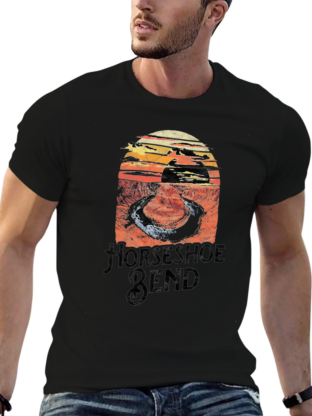 Horseshoe Bend Graphic Tee - Black