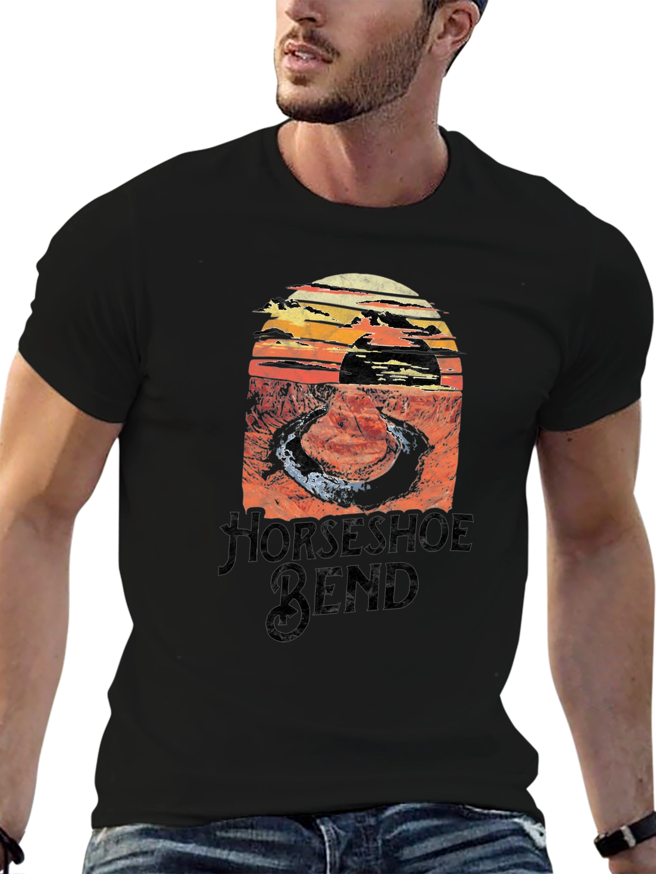 Horseshoe Bend Graphic Tee - Black