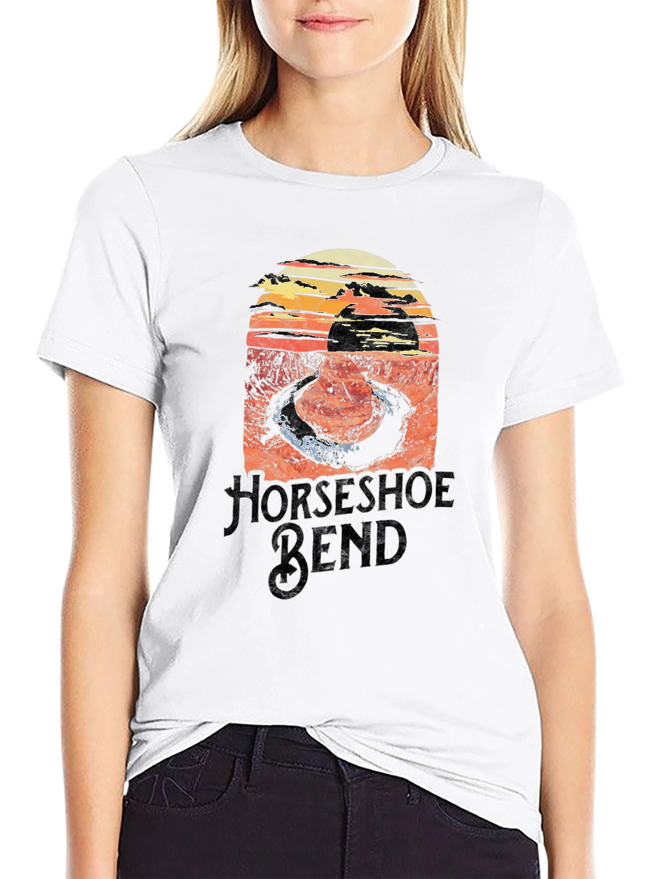 Horseshoe Bend Graphic Tee - Black