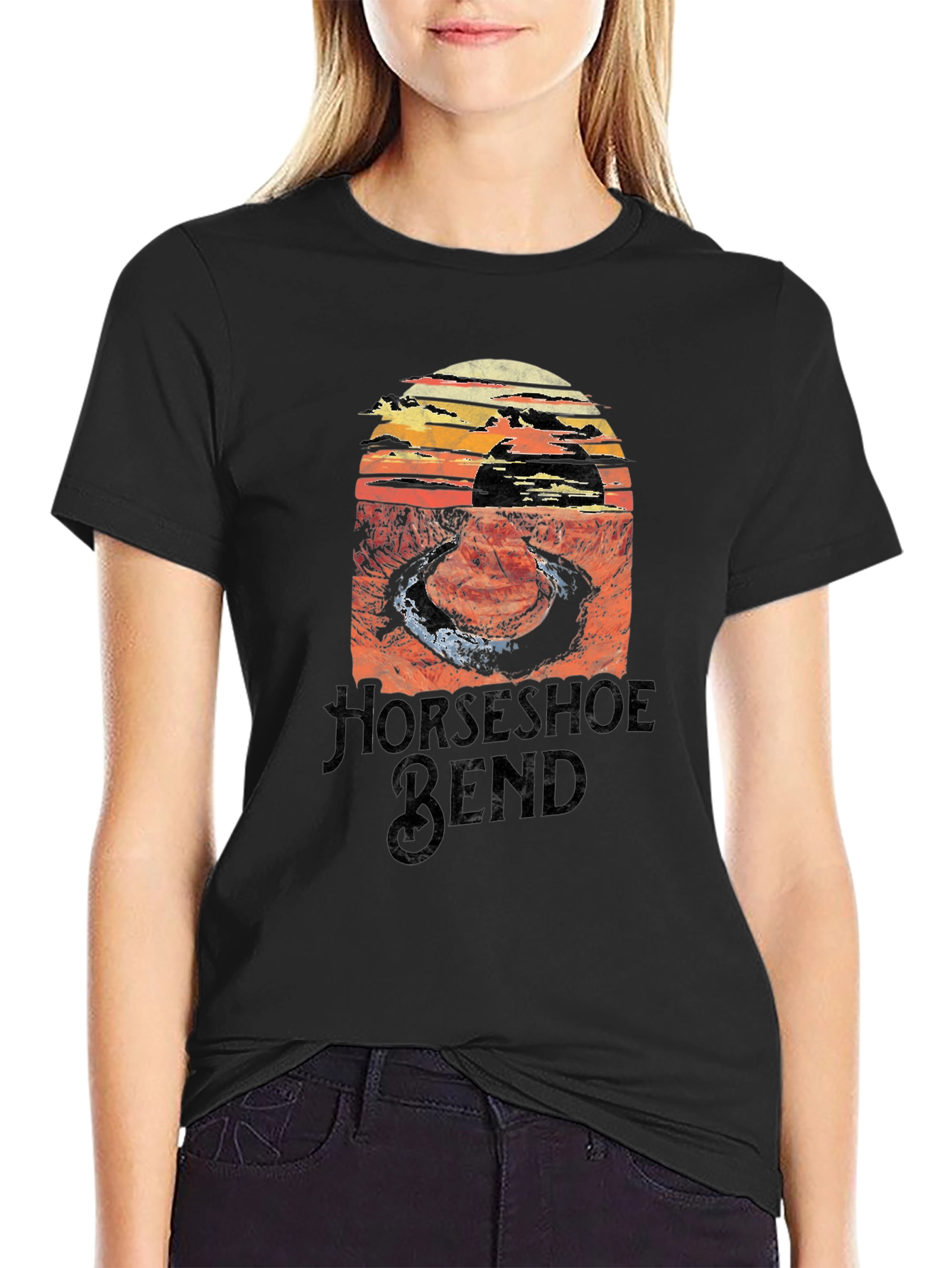 Horseshoe Bend Graphic Tee - Black