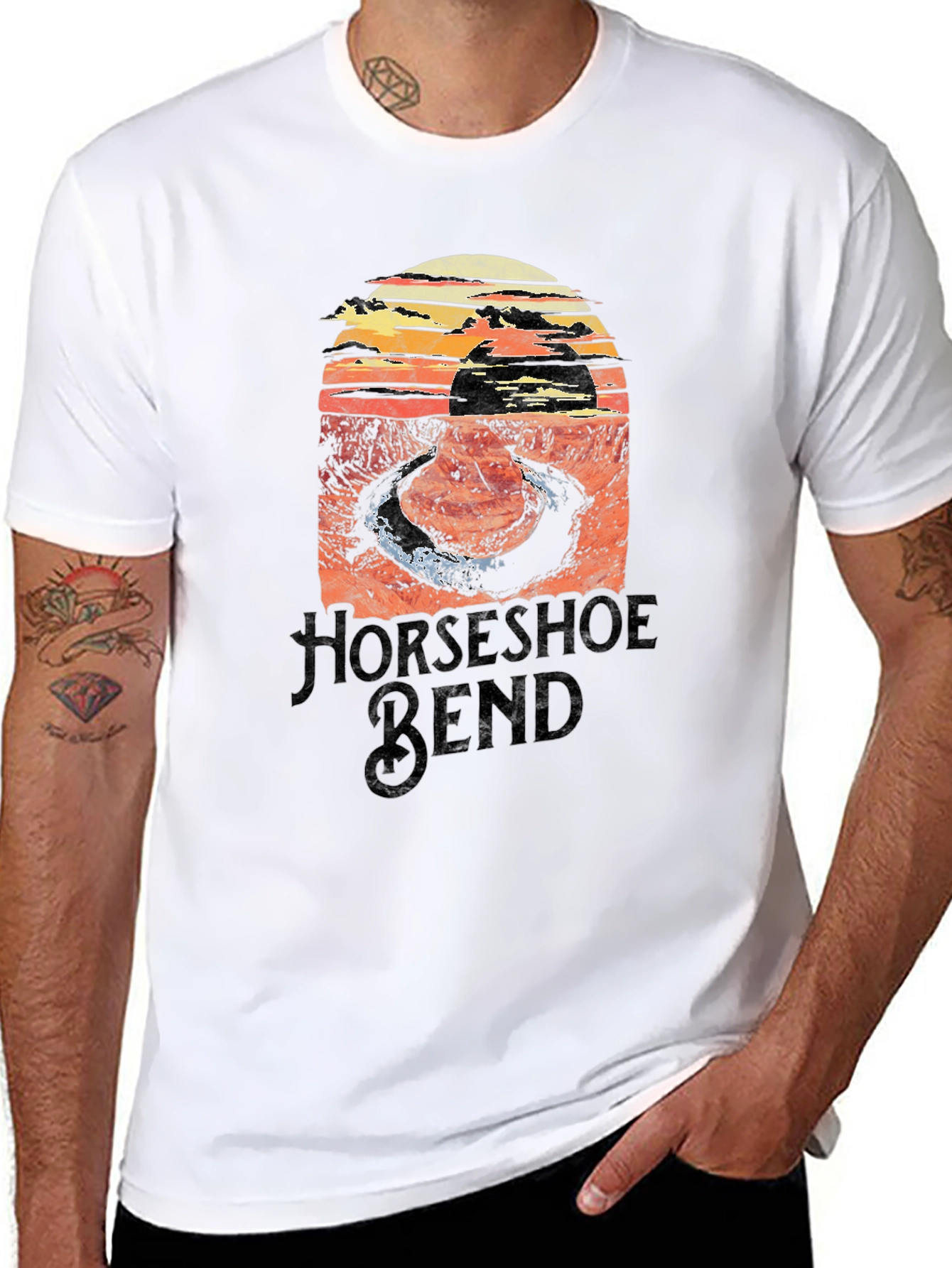 Horseshoe Bend Graphic Tee - Black