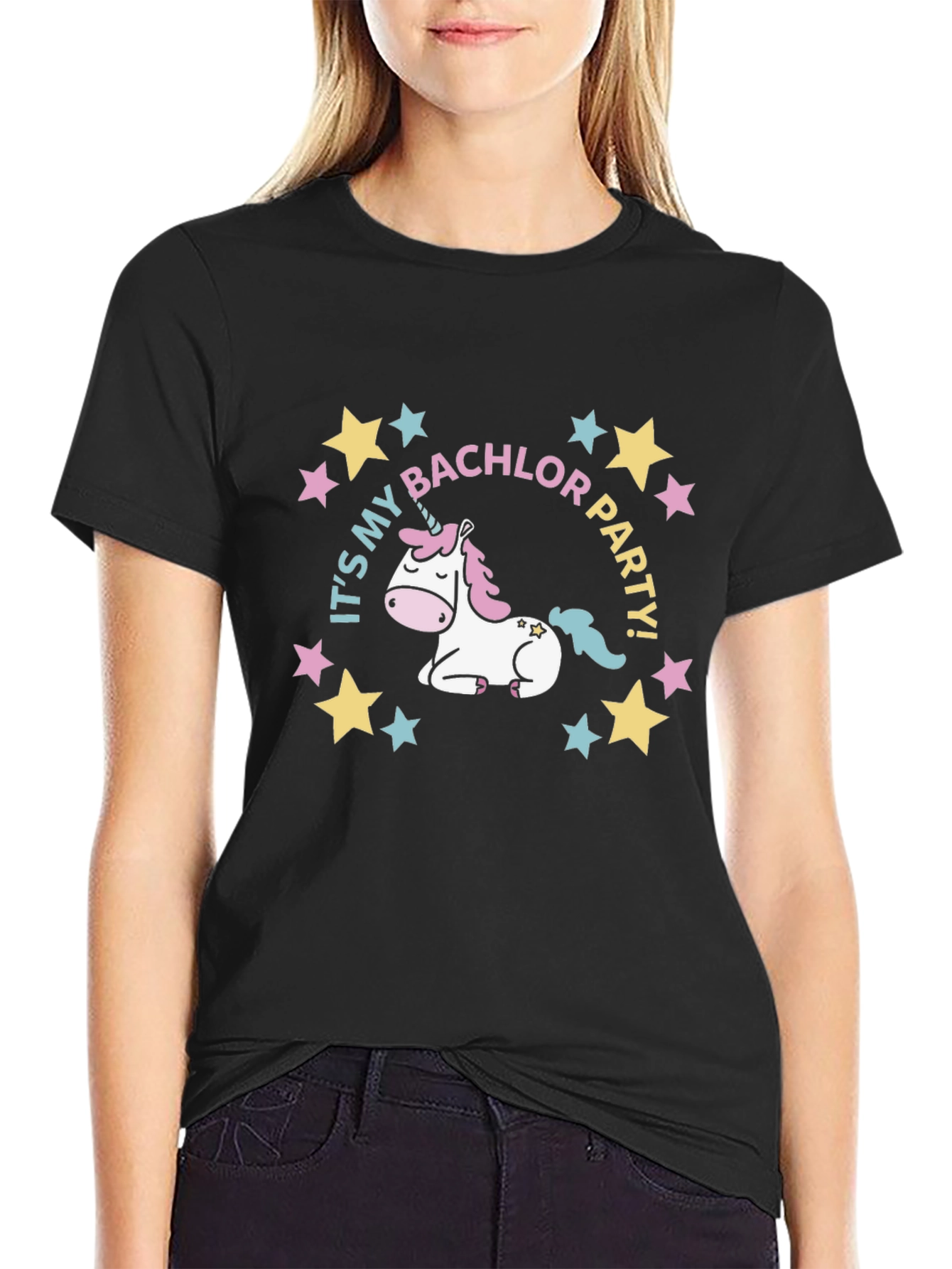 Bachelor Party Unicorn Tee - Black