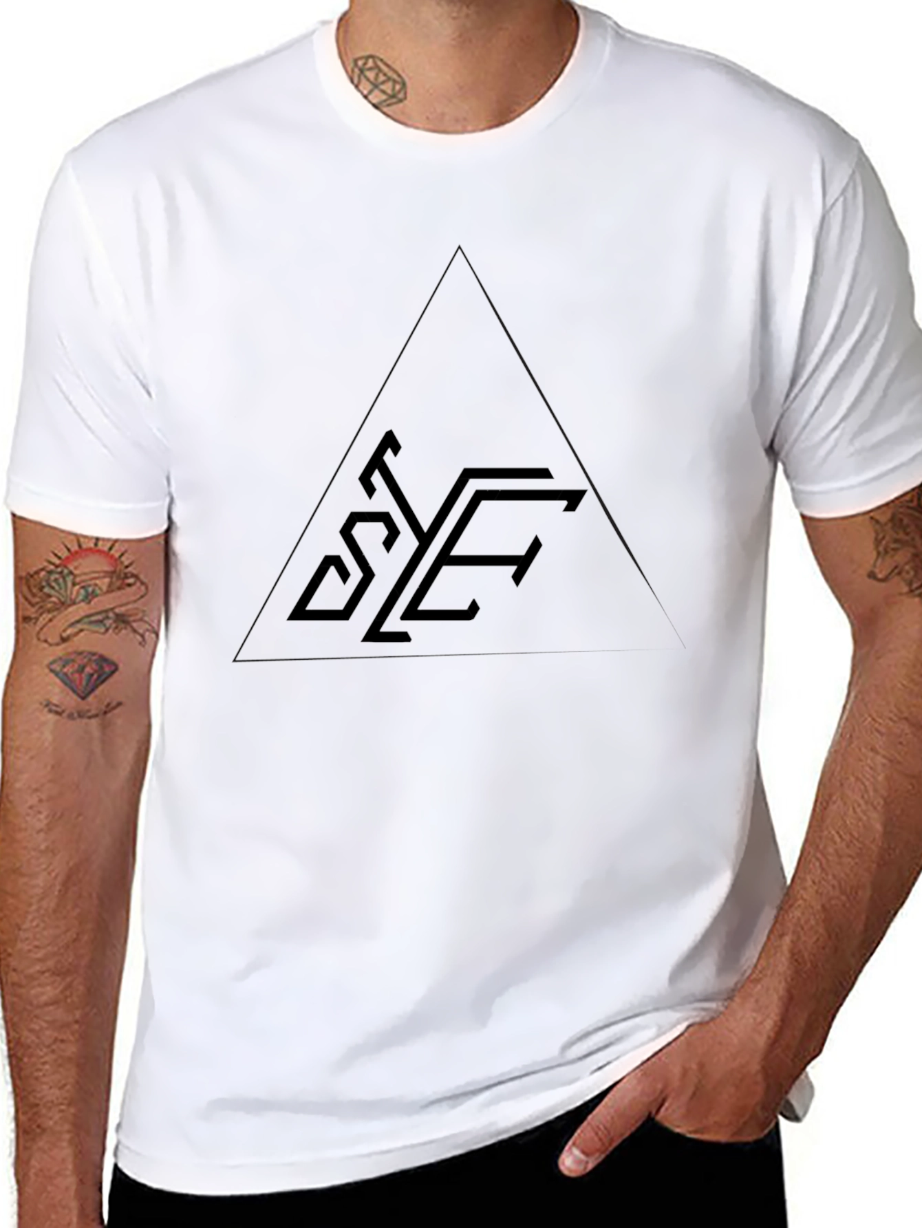 Mens Black Graphic Tee - Stylish & Comfortable