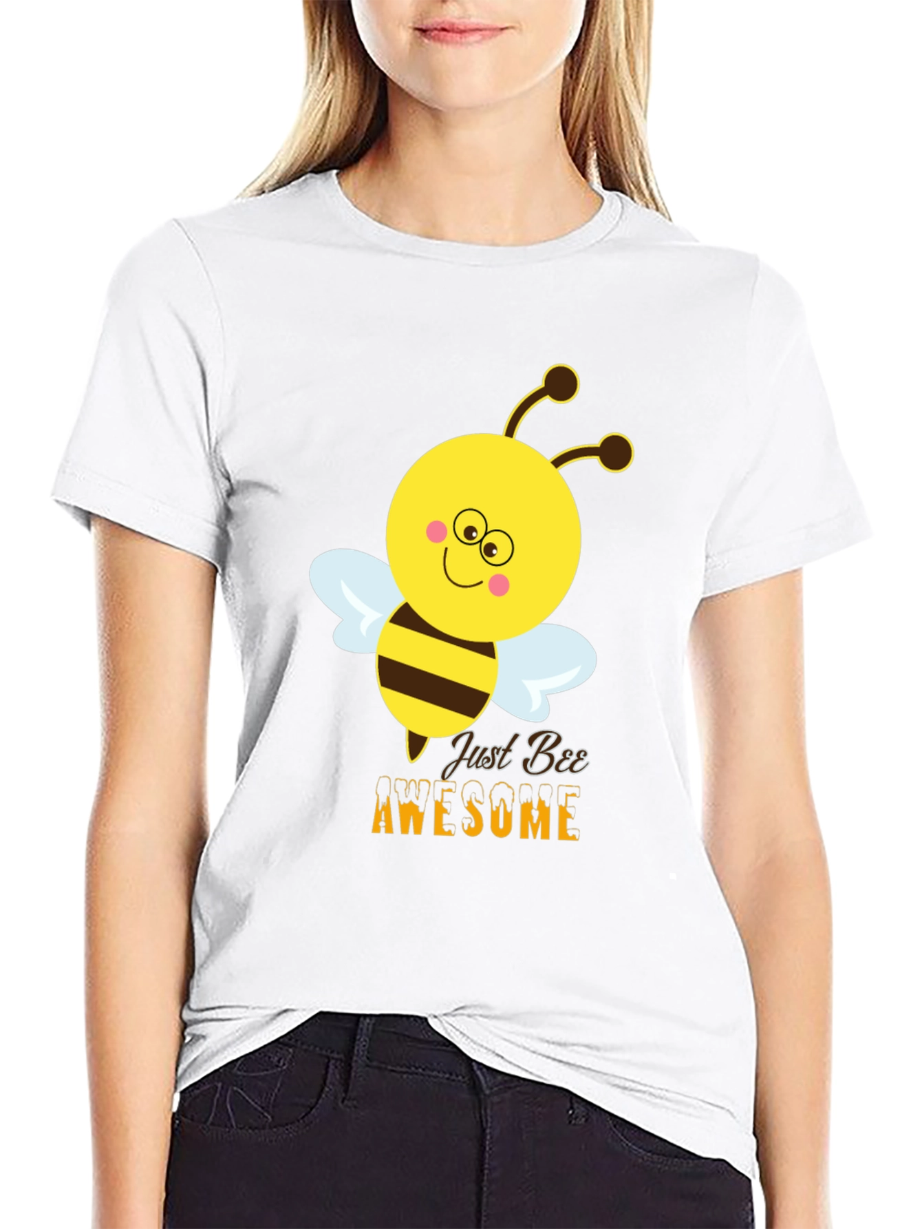Just Bee Awesome Graphic Tee - Black