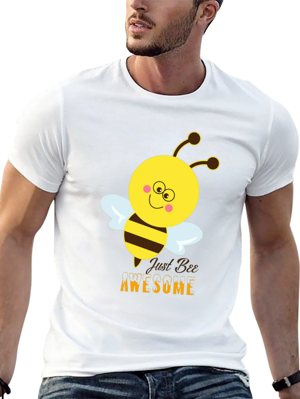 Just Bee Awesome Graphic Tee - Black