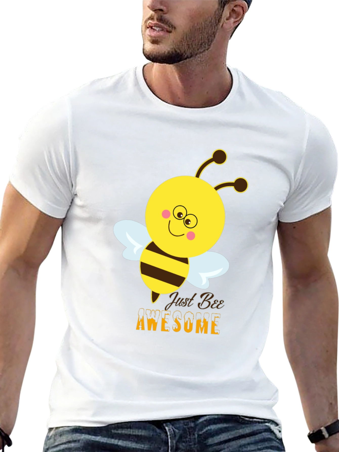 Just Bee Awesome Graphic Tee - Black