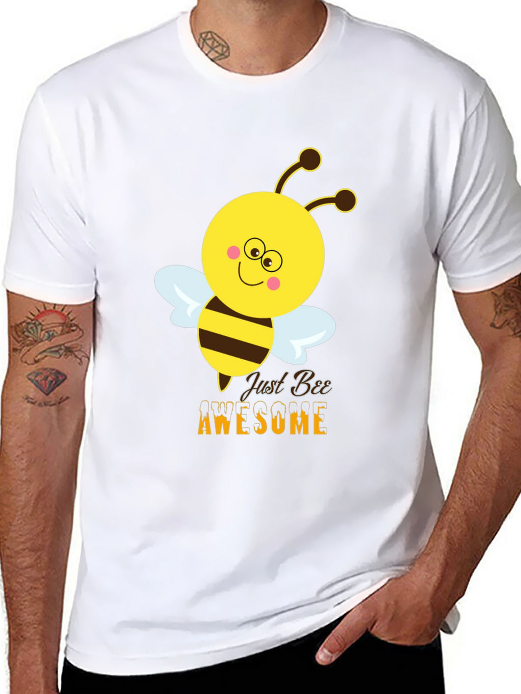Just Bee Awesome Graphic Tee - Black