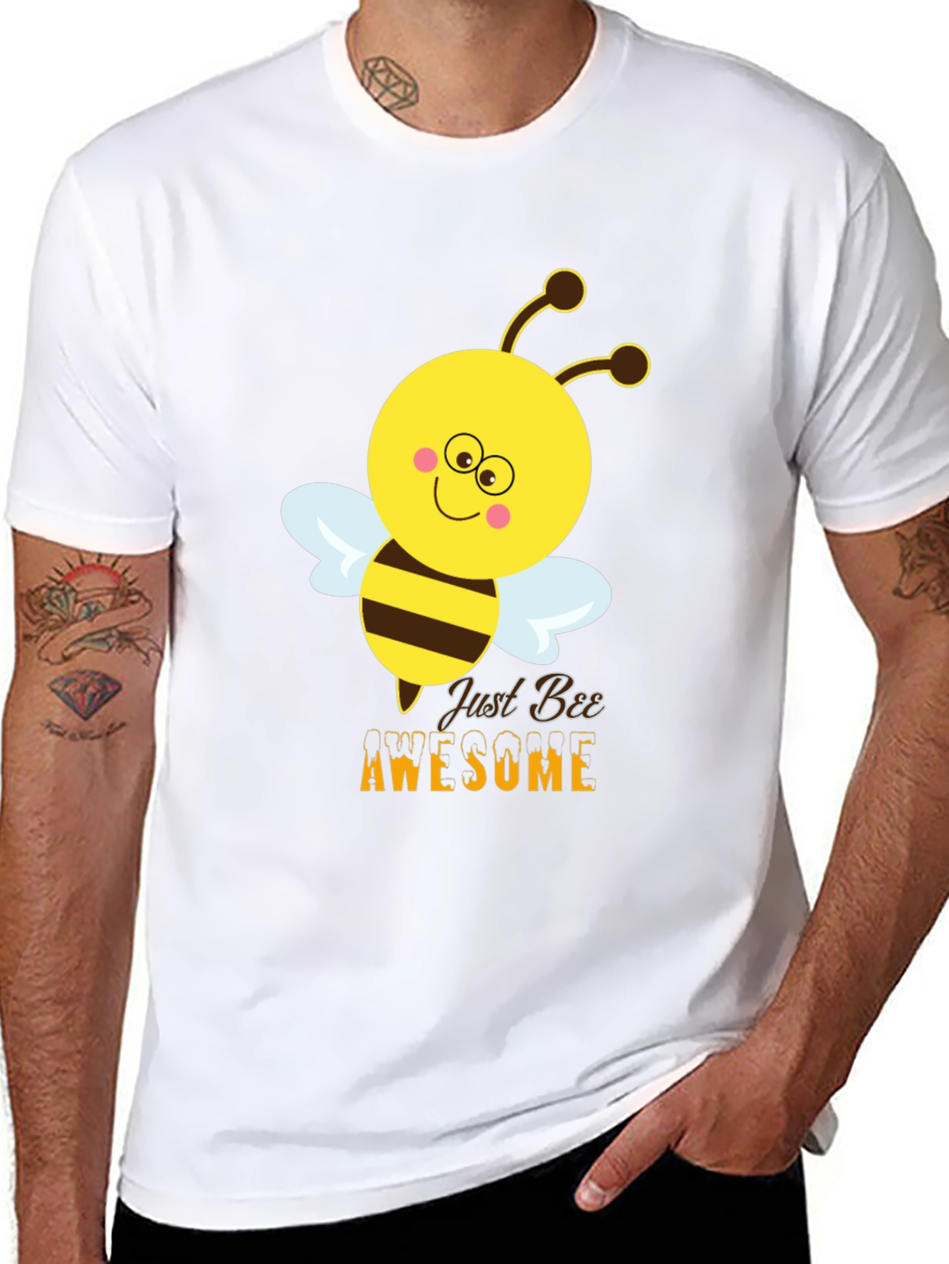 Just Bee Awesome Graphic Tee - Black