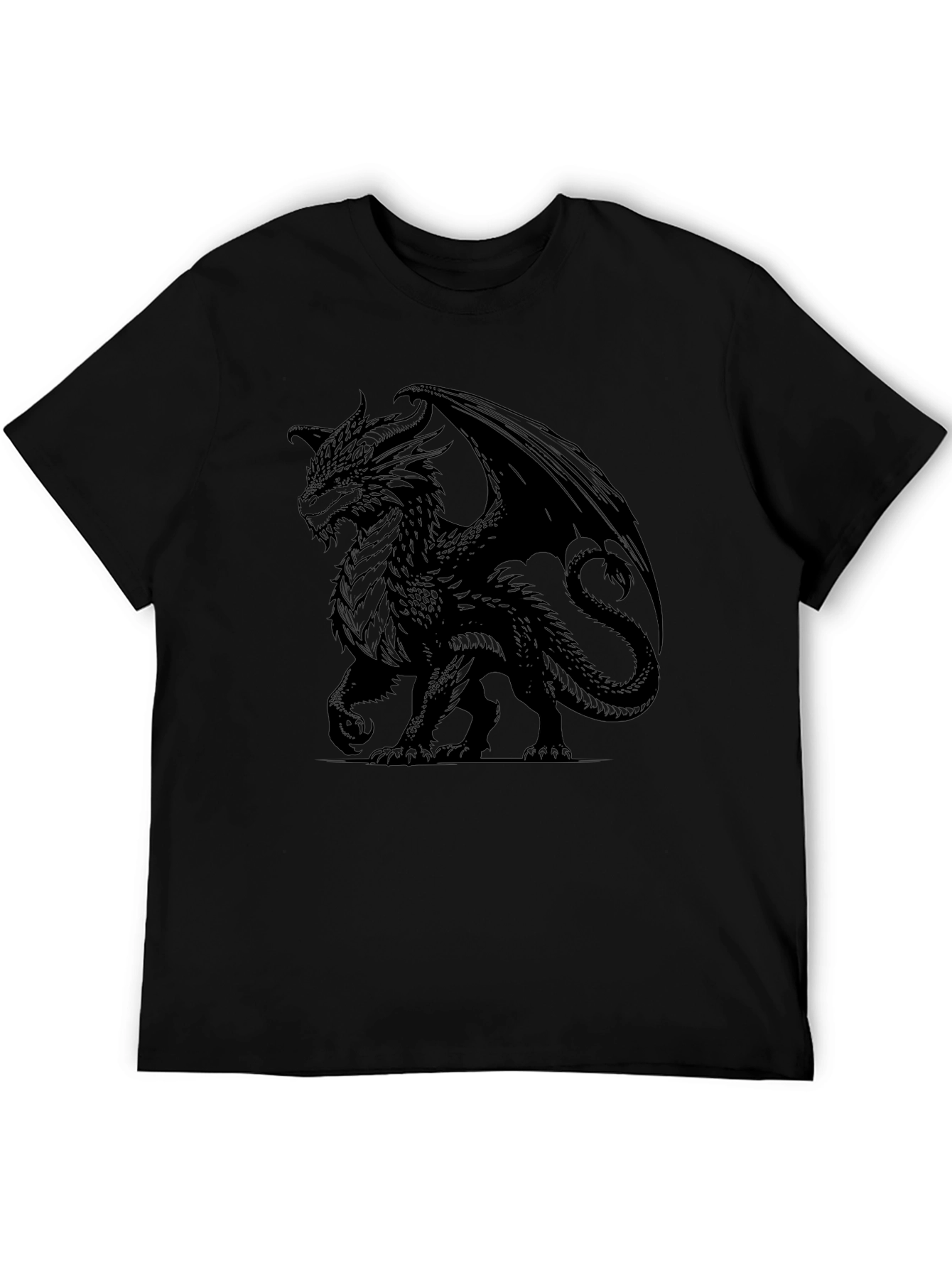 Black Dragon Graphic Tee - Mens Short Sleeve Shirt