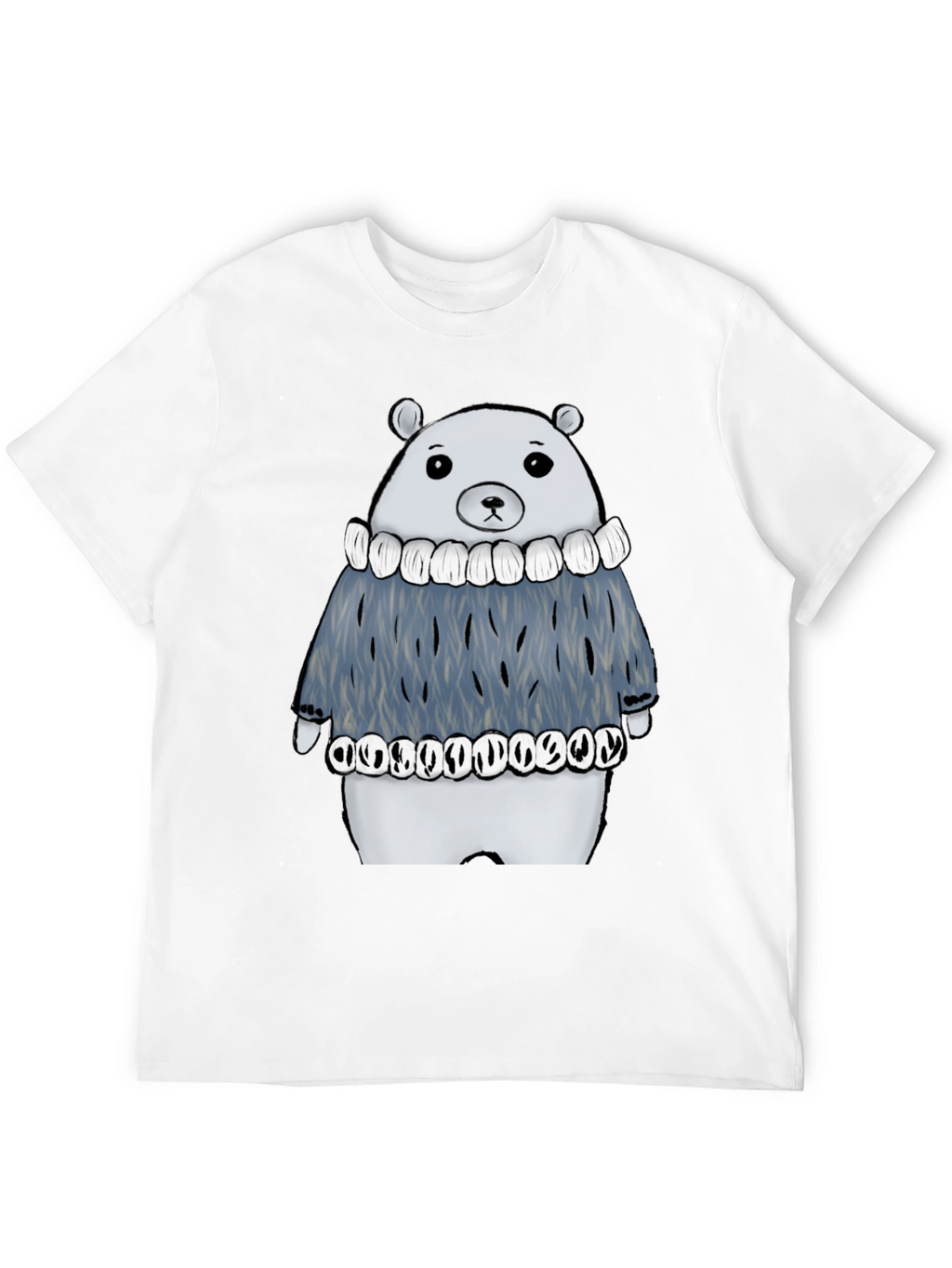 Sweater-Clad Bear Graphic T-Shirt