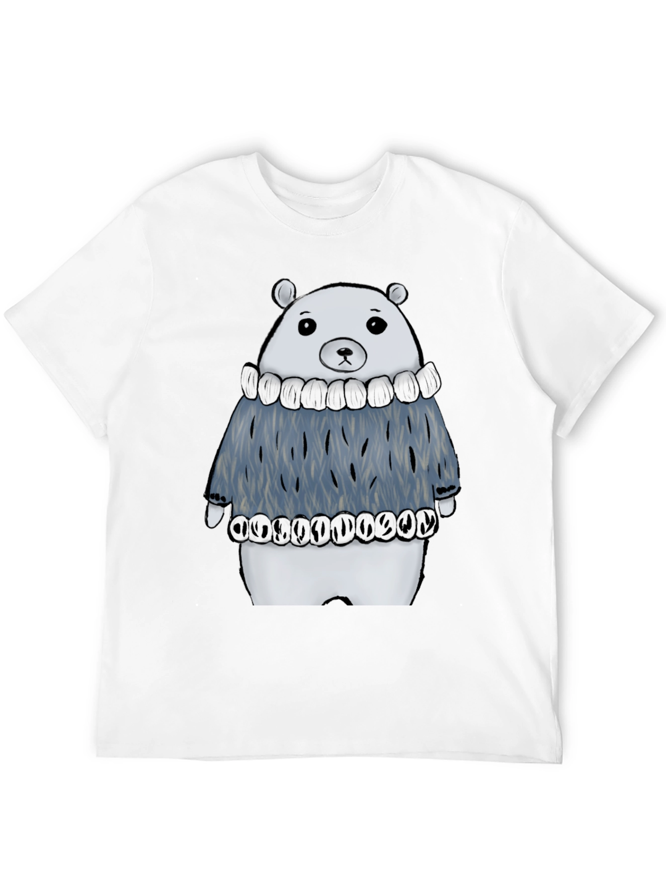 Sweater-Clad Bear Graphic T-Shirt