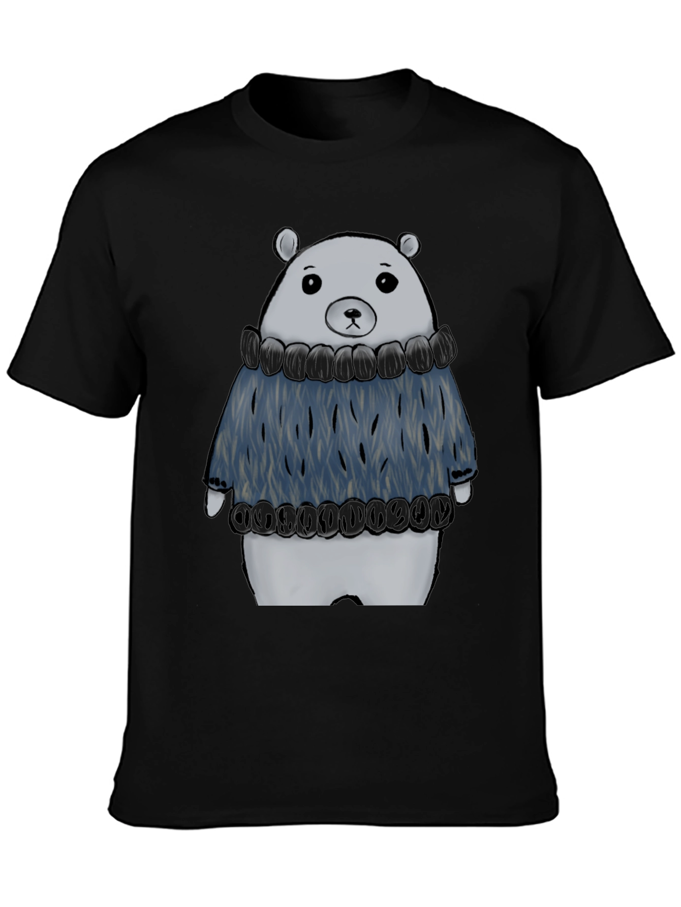 Sweater-Clad Bear Graphic T-Shirt