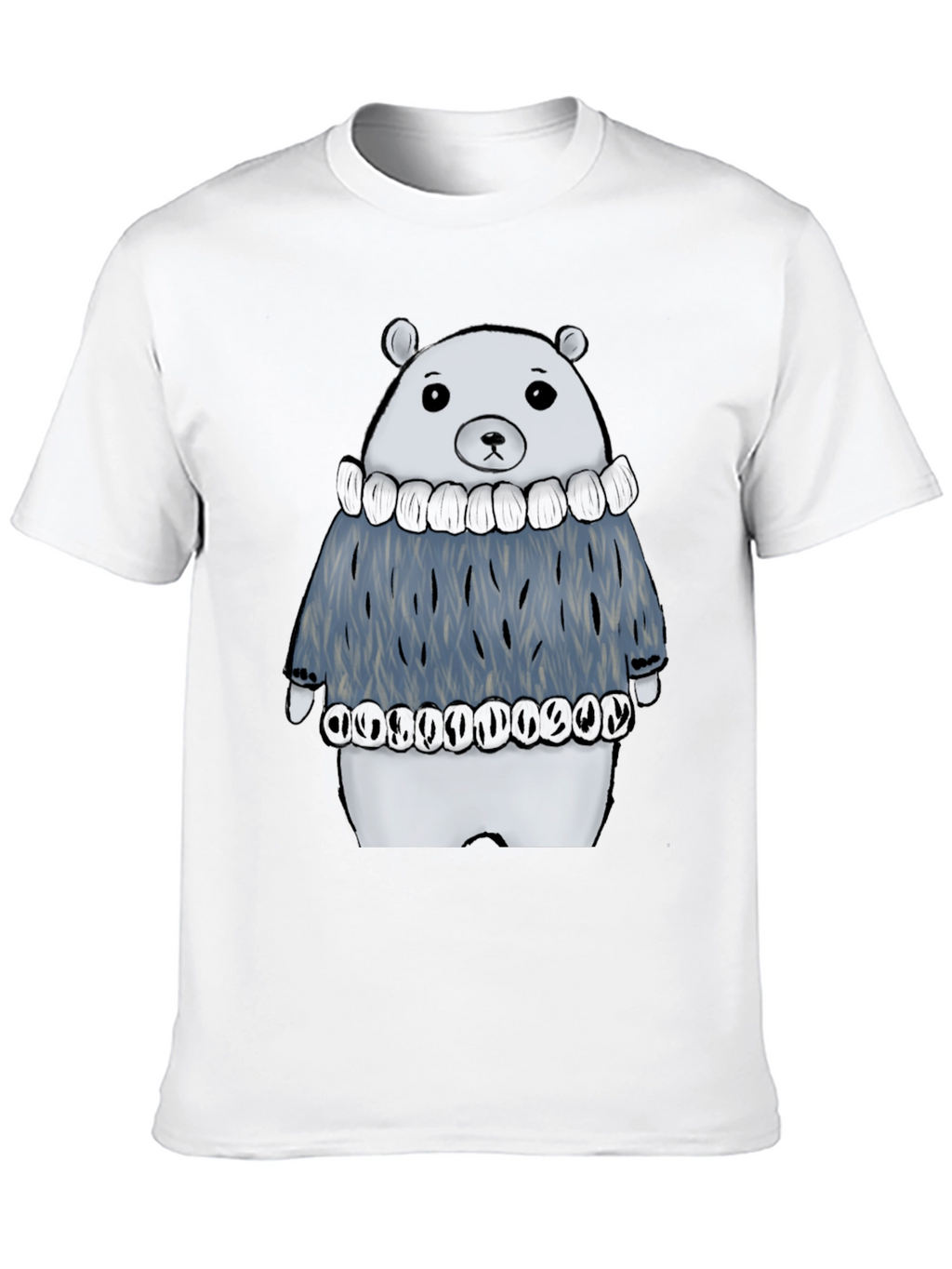 Sweater-Clad Bear Graphic T-Shirt