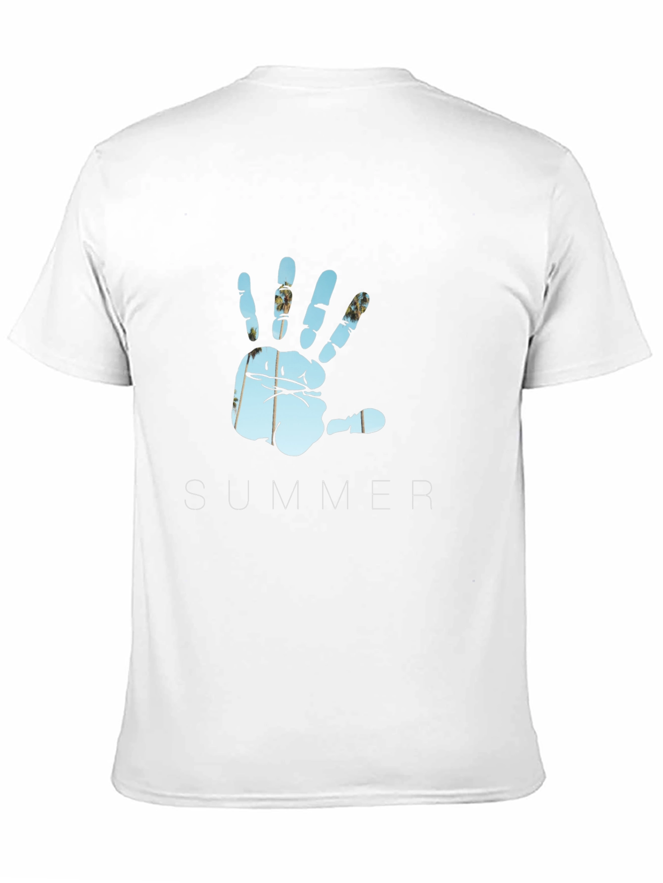 Summer Hand Print Black T-Shirt