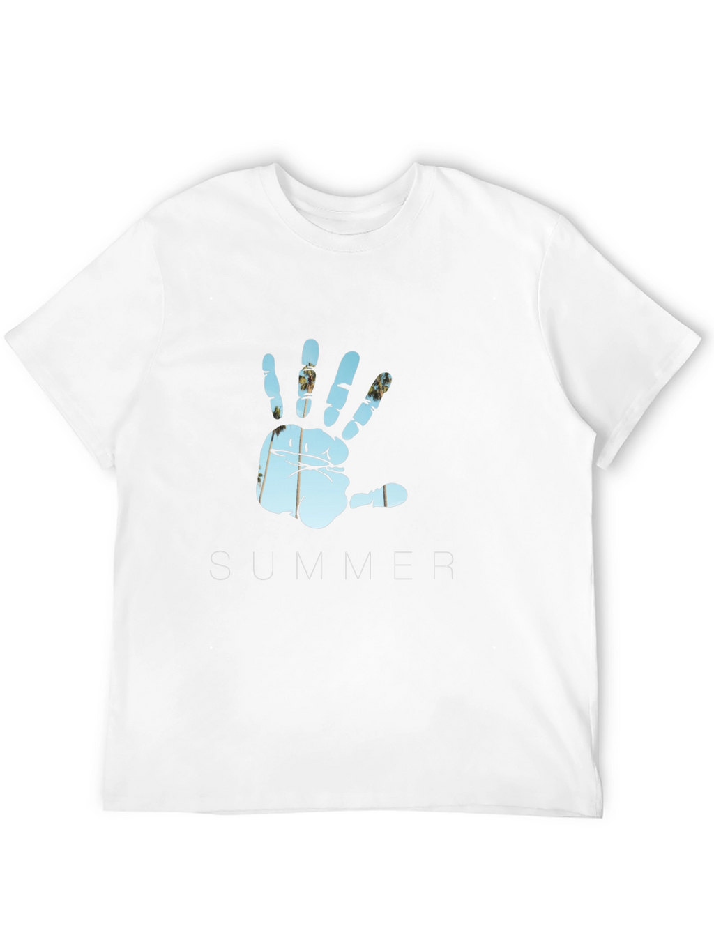 Summer Hand Print Black T-Shirt
